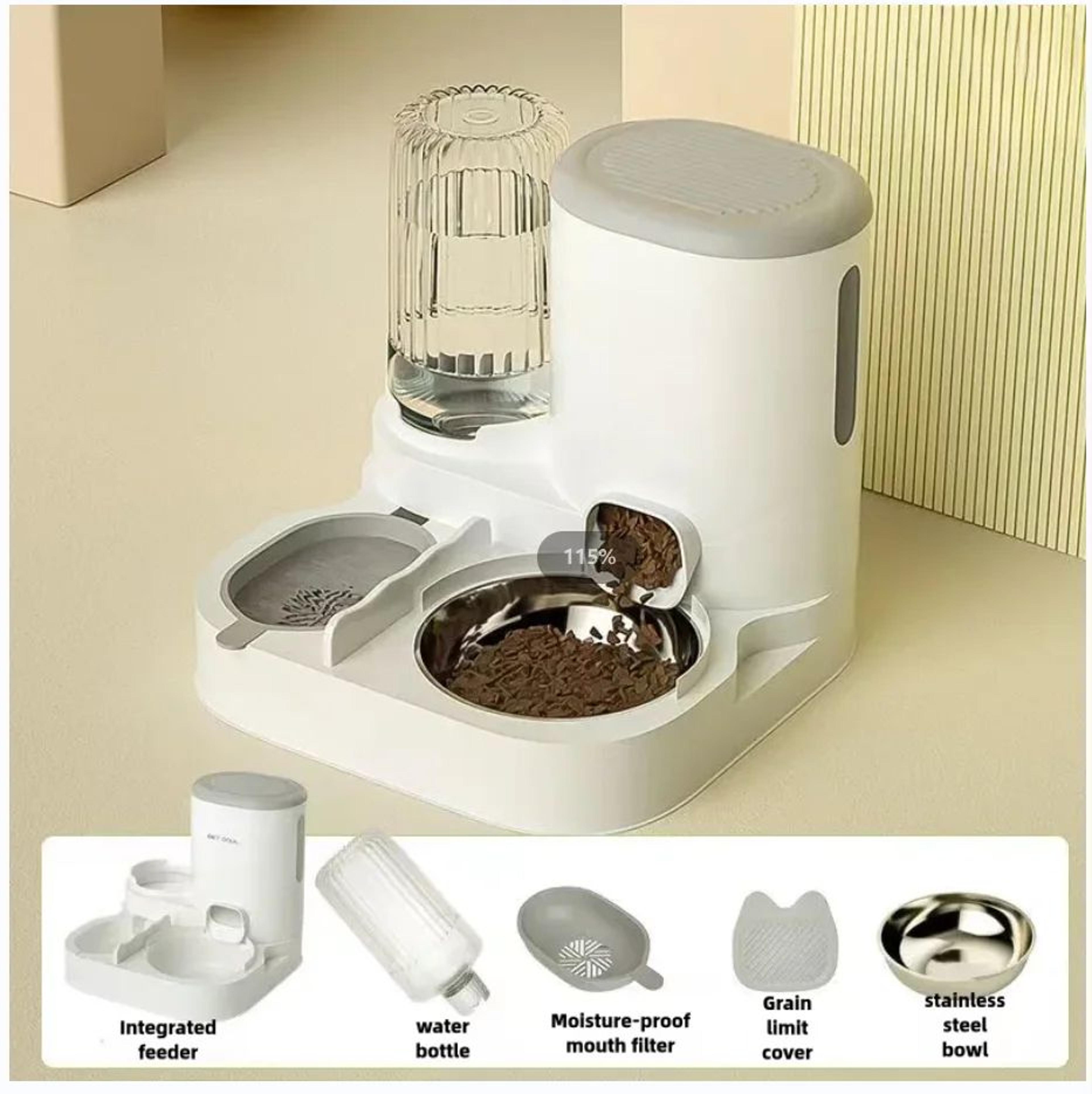 2in1 Automatic Pet Feeder  Water Dispenser  Gravity Cat  Dog Bowl Food And Drinking Station 7
