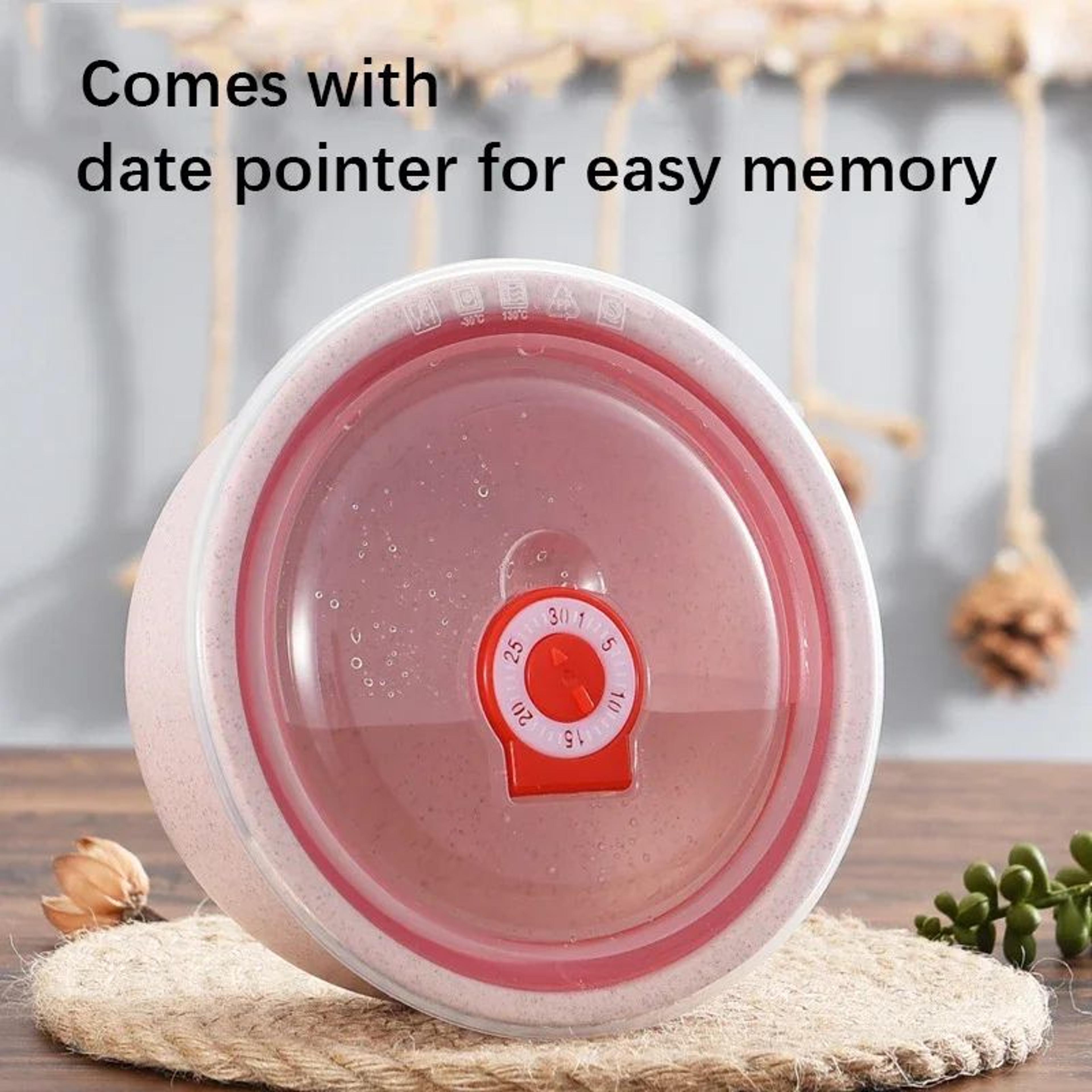 3Piece Wheat Straw FreshKeeping Bowl Set  MicrowaveSafe Round Lunch Boxes With Lids 1