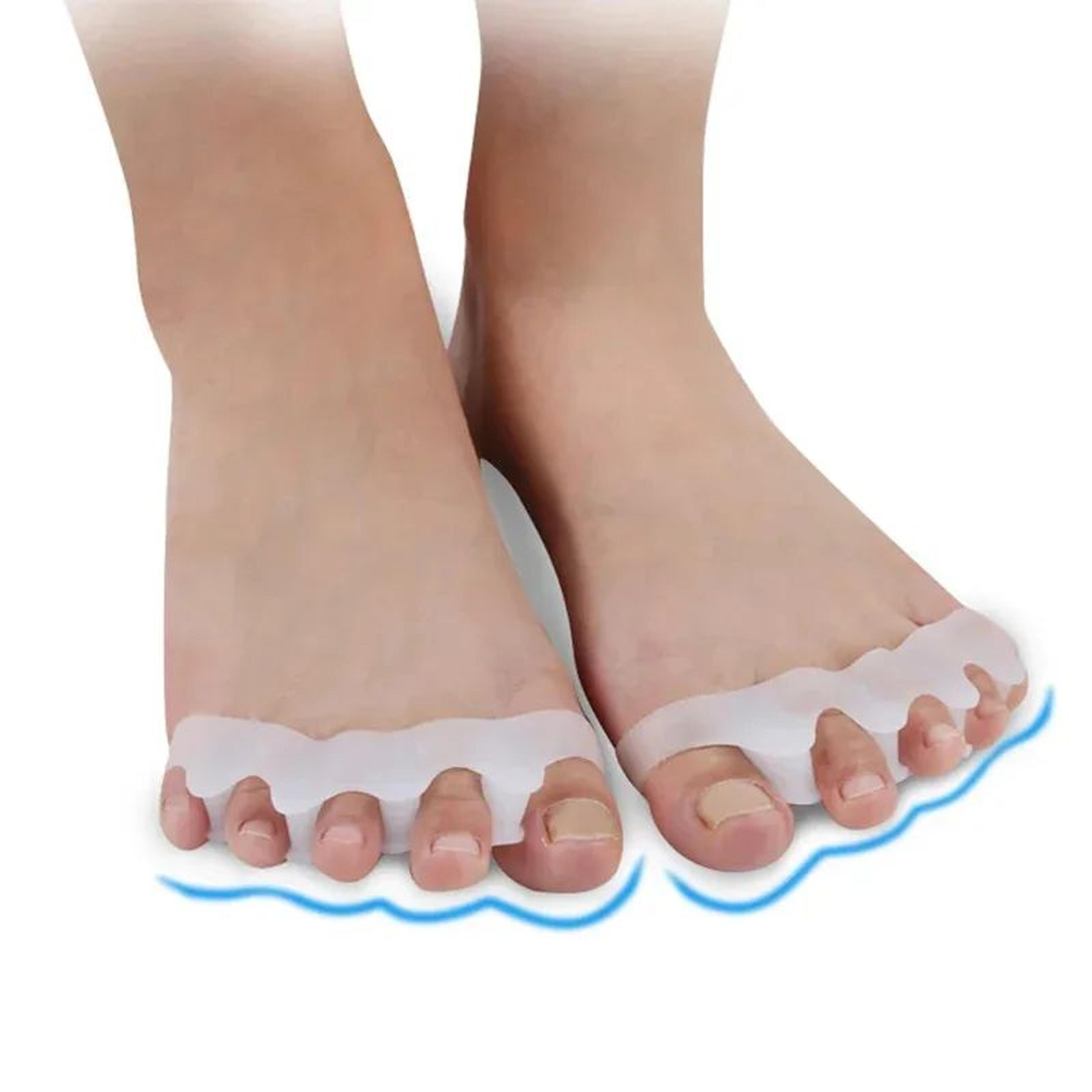 2Pair Gel Toe Separator  Bunion Corrector  Soft Silicone Toe Spacers  Hammer Toe Straightener 5
