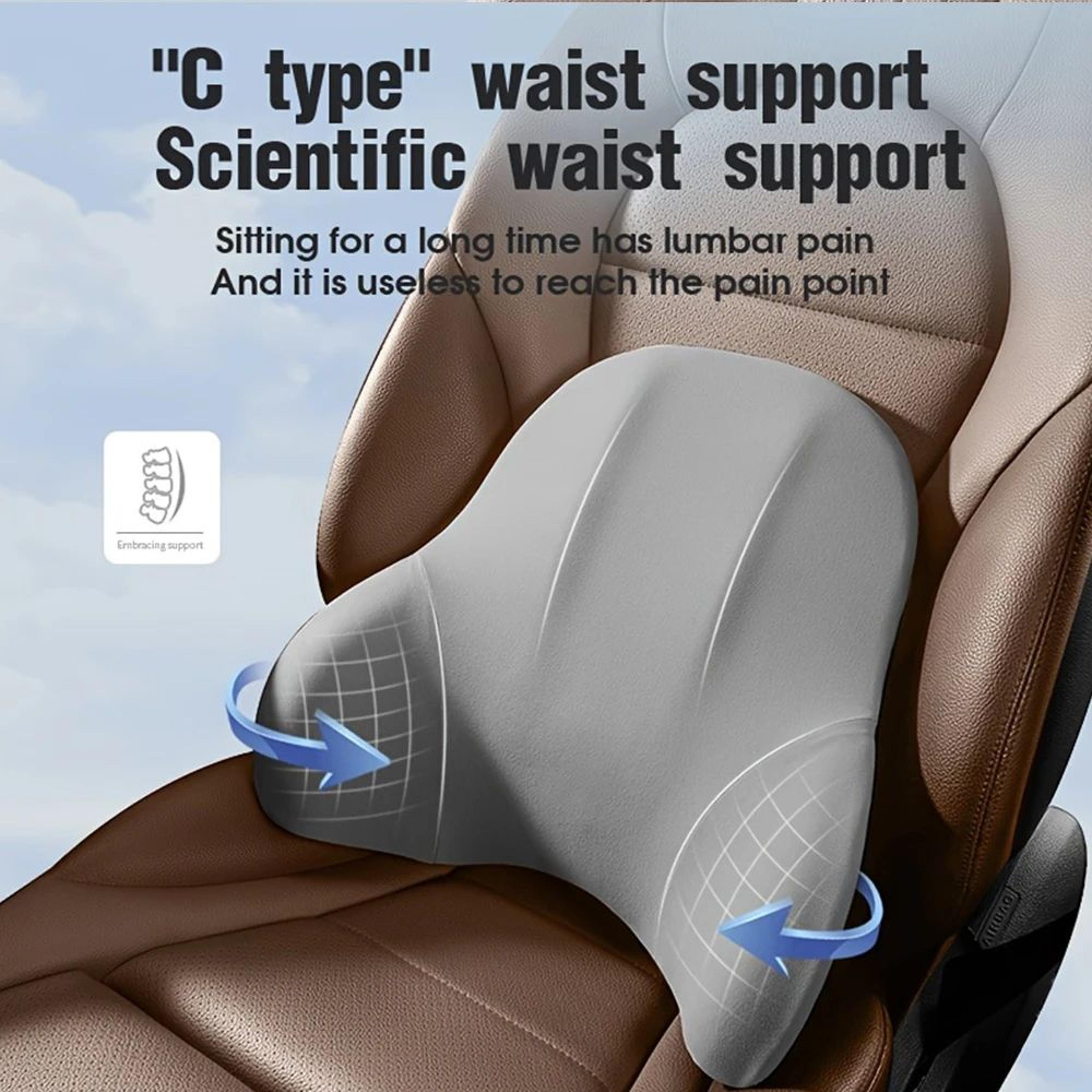 Memory Foam Car Neck Pillow  Ergonomic Headrest  Lumbar Support Cushion For Travel Comfort 1