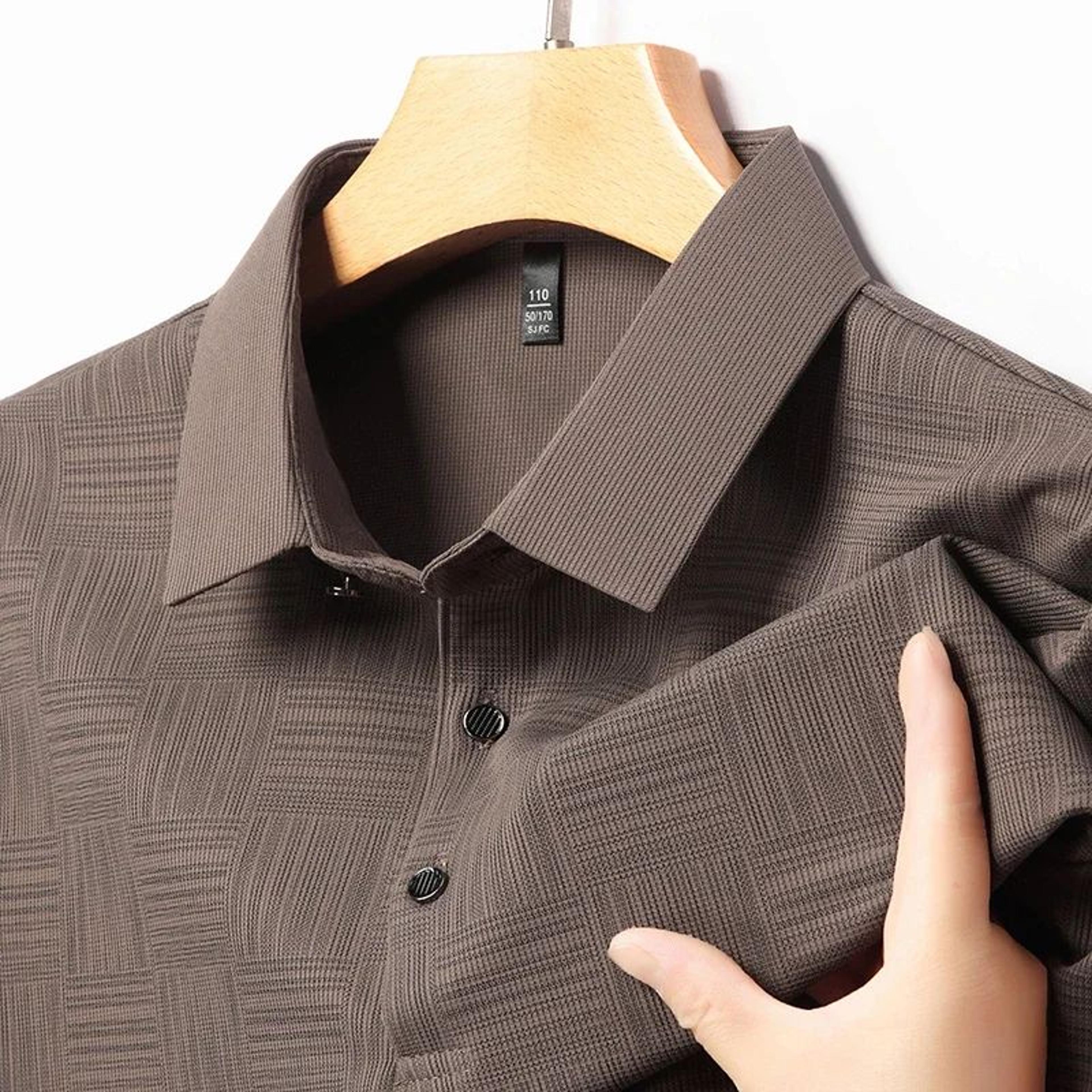 men's printed polo shirt – short sleeve business casual polo, breathable summer shirt for men