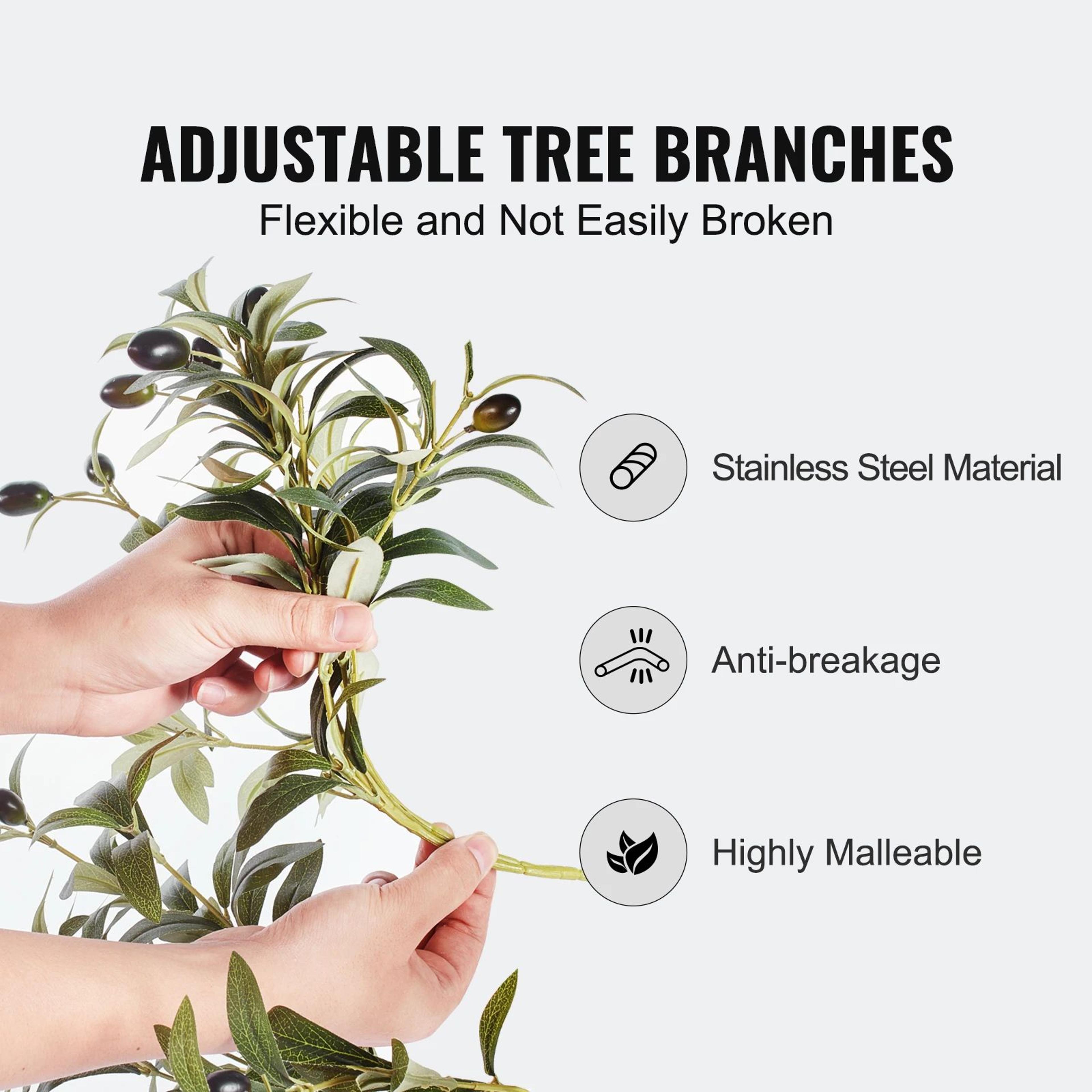 Artificial Olive Tree  Faux Indoor Plant 456 FT Tall PE Tree Home Decor Low Maintenance 3
