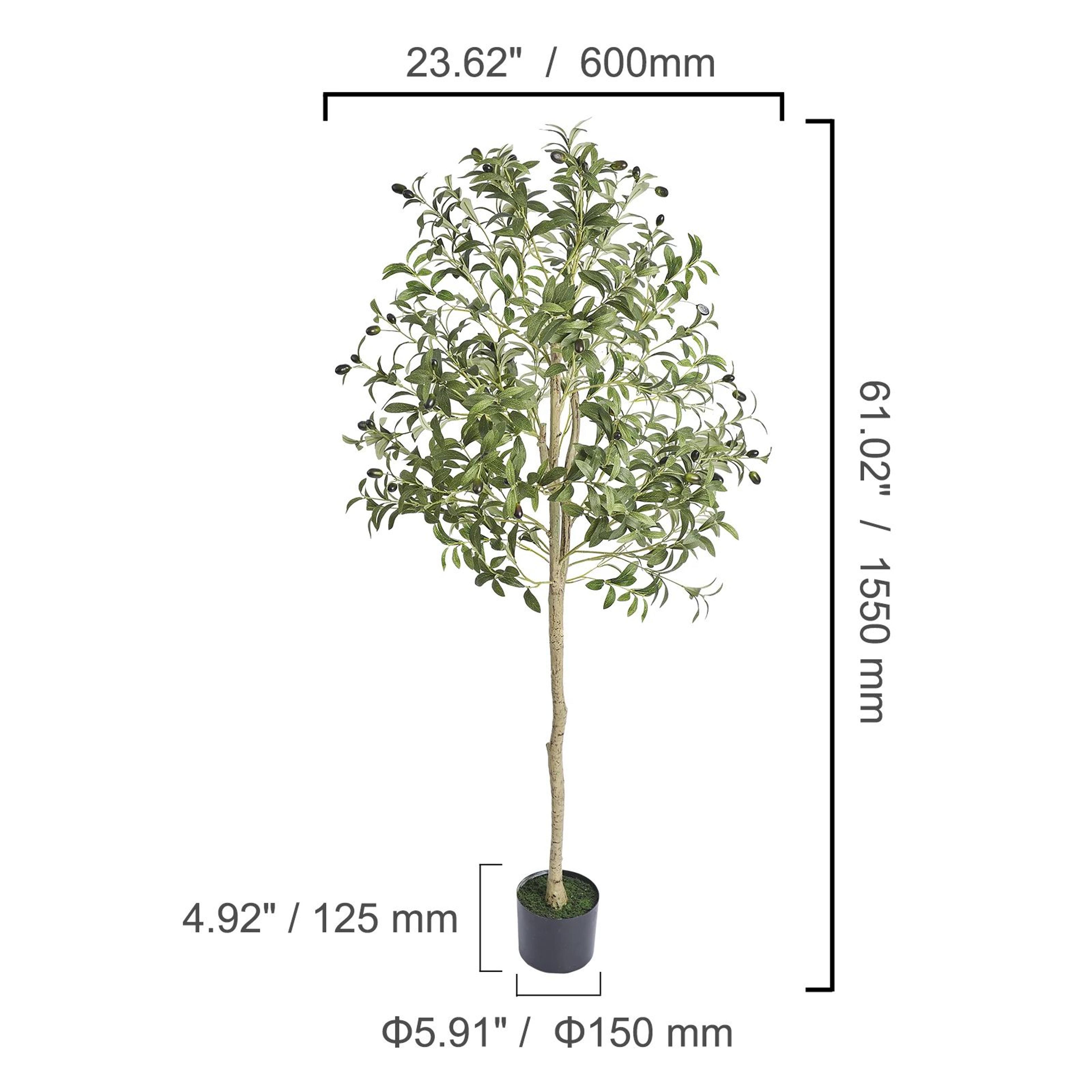 Artificial Olive Tree  Faux Indoor Plant 456 FT Tall PE Tree Home Decor Low Maintenance 6