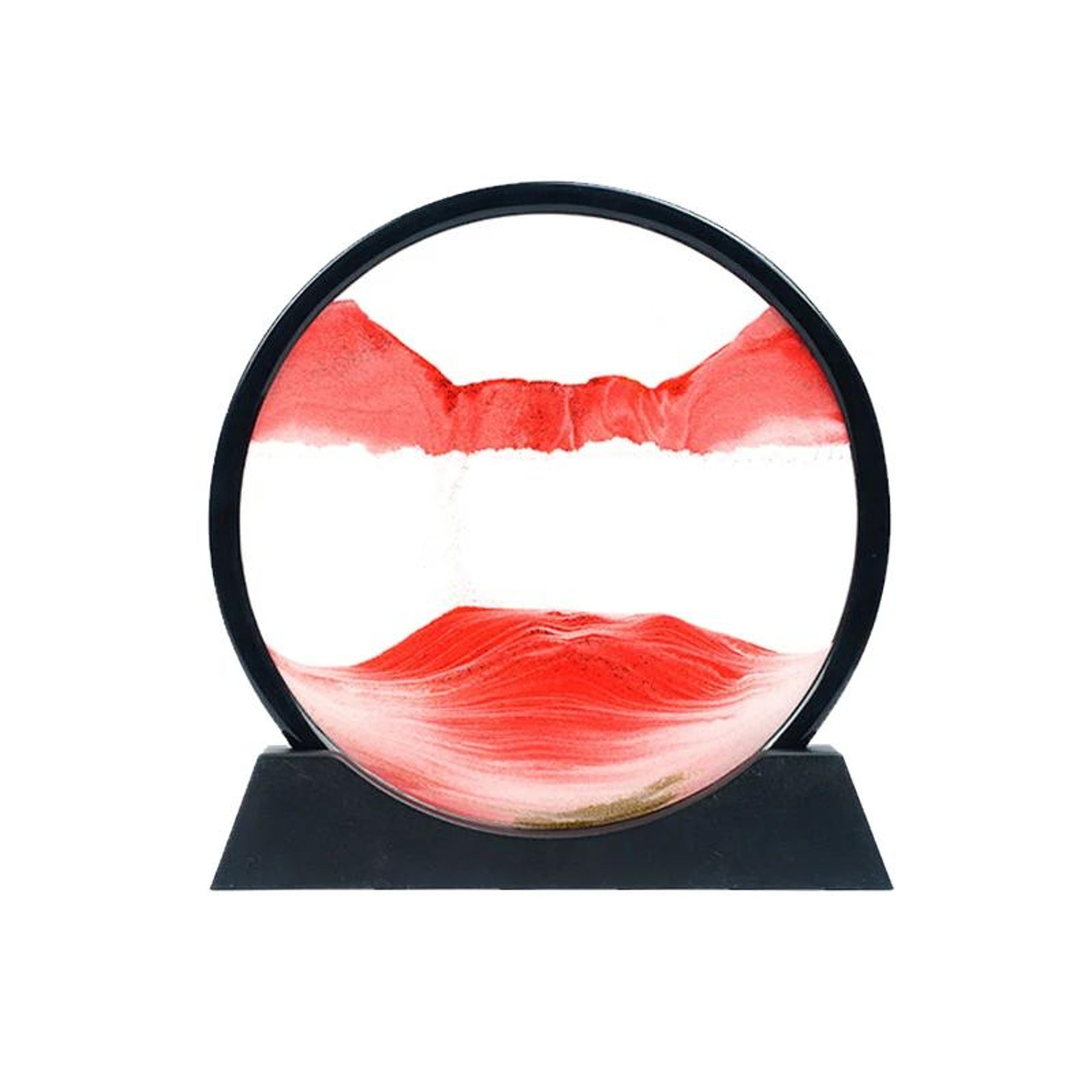 3D Moving Sand Art Frame  Round Quicksand Glass Hourglass Deep Sea Sandscape Decor 9