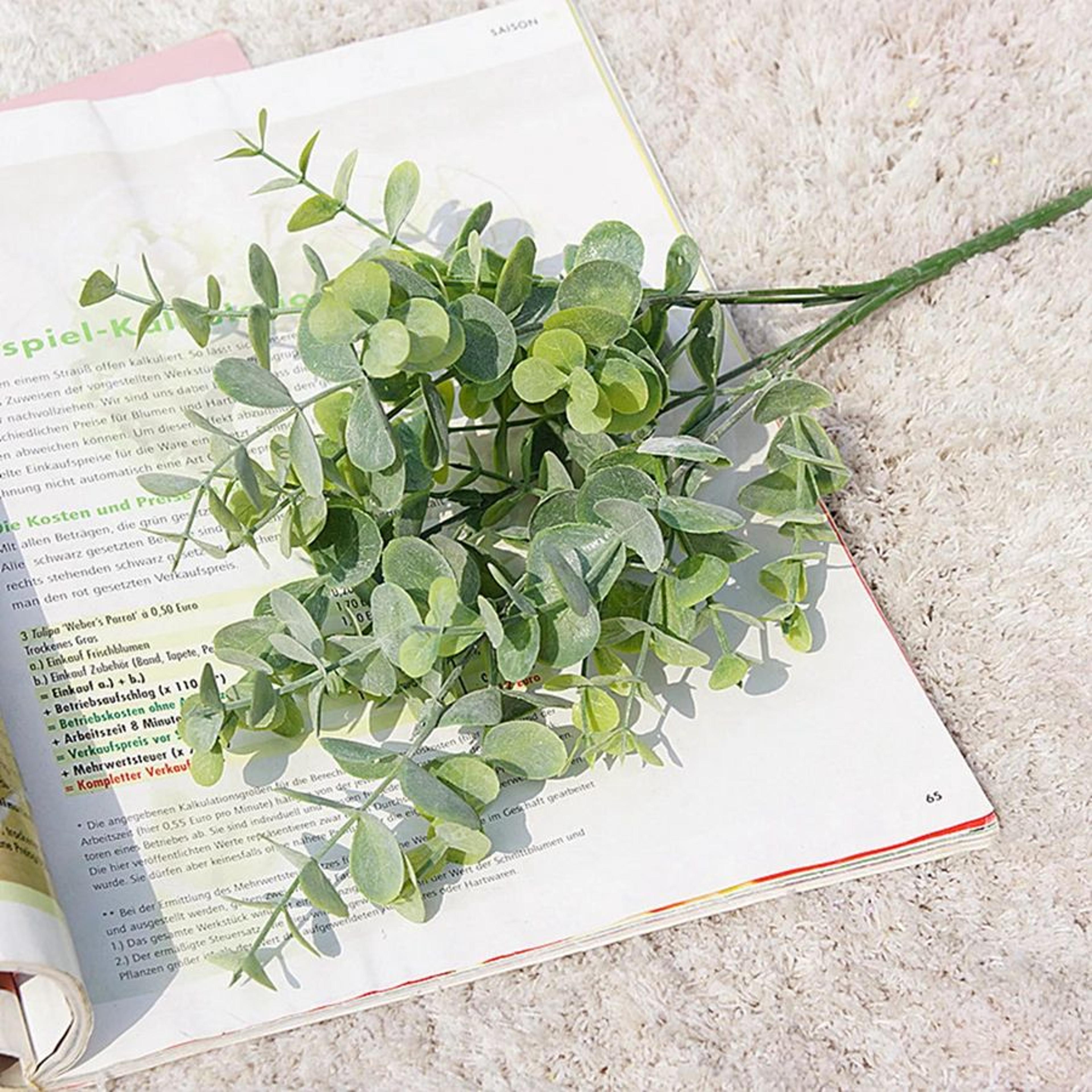 Artificial Eucalyptus Leaves Stems  Faux Greenery Branches For DIY Home Wedding  Vase Decor 10