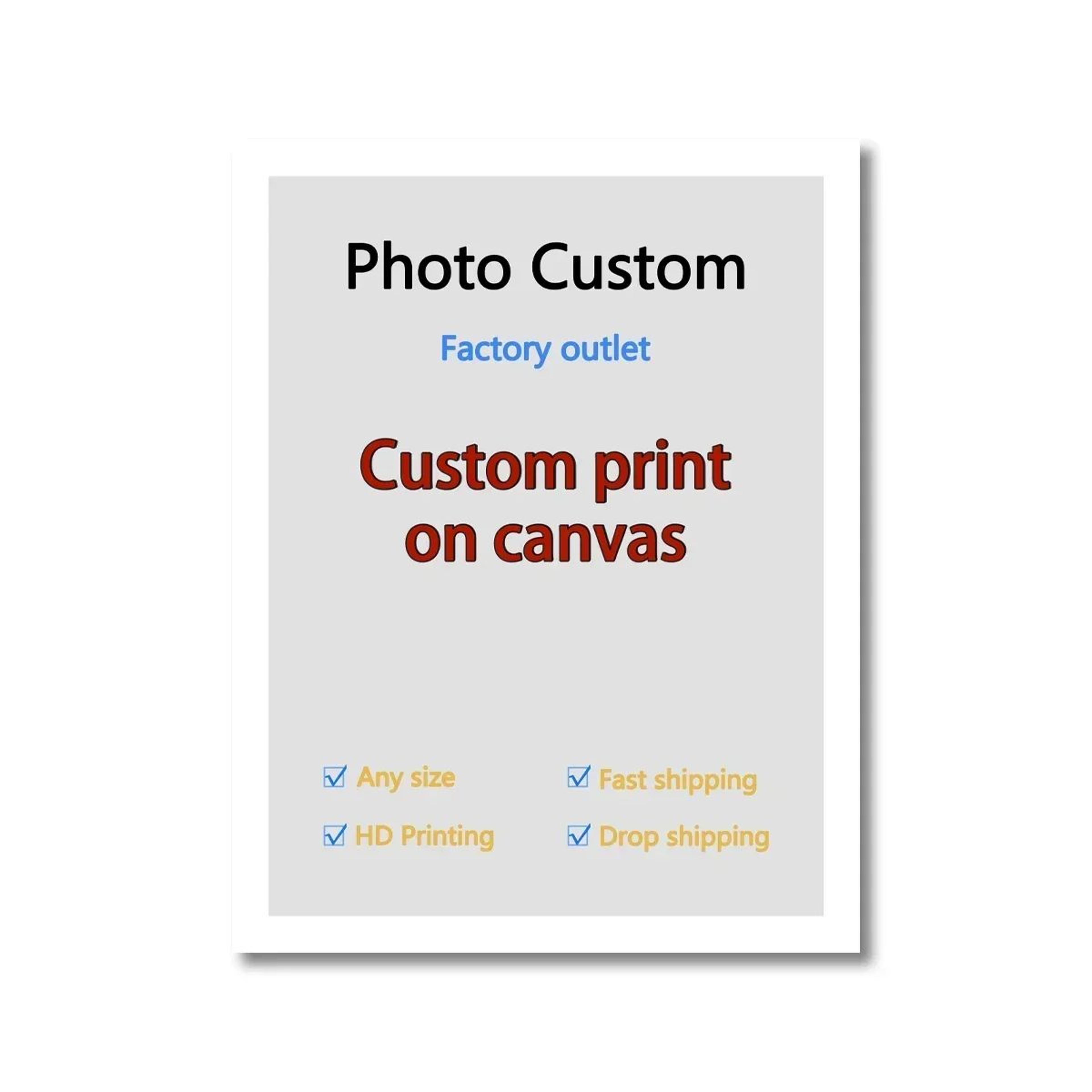 Custom Photo Canvas Wall Art  HD Personalized Picture Print Poster For Home Decor 5