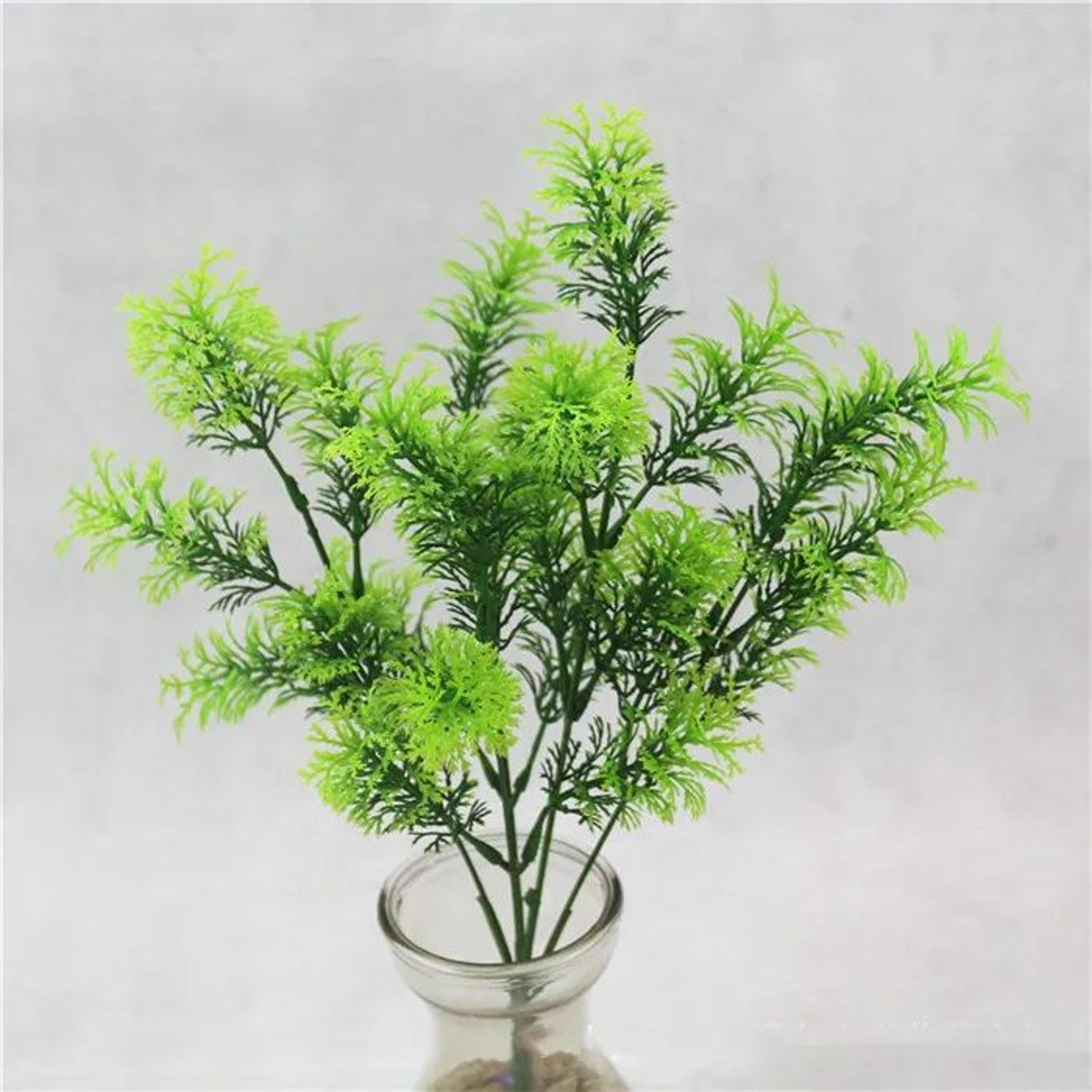 Artificial Fern Grass Plants  Realistic Green Leaf Faux Plants For Home Garden  Wedding Decor 26