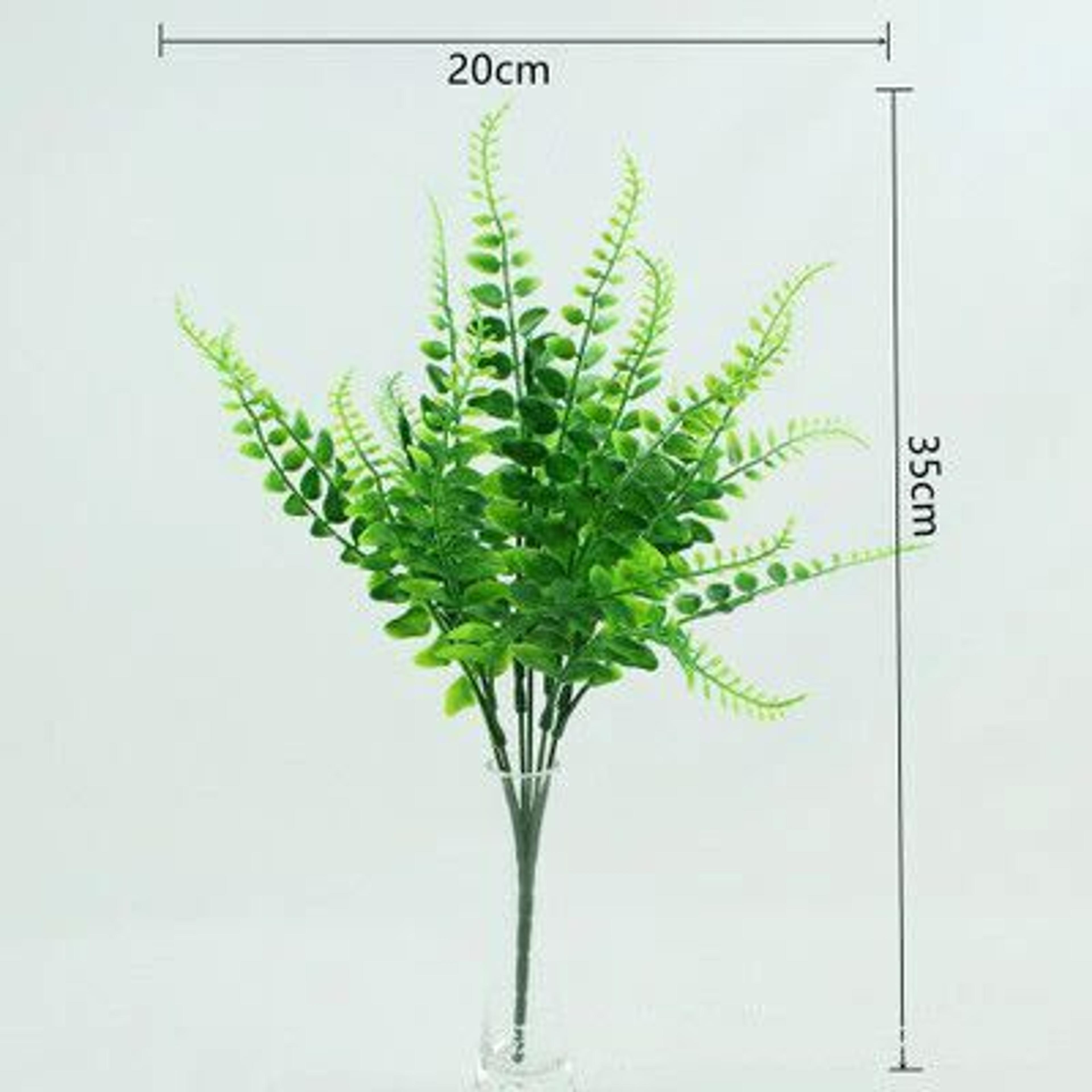 Artificial Fern Grass Plants  Realistic Green Leaf Faux Plants For Home Garden  Wedding Decor 28