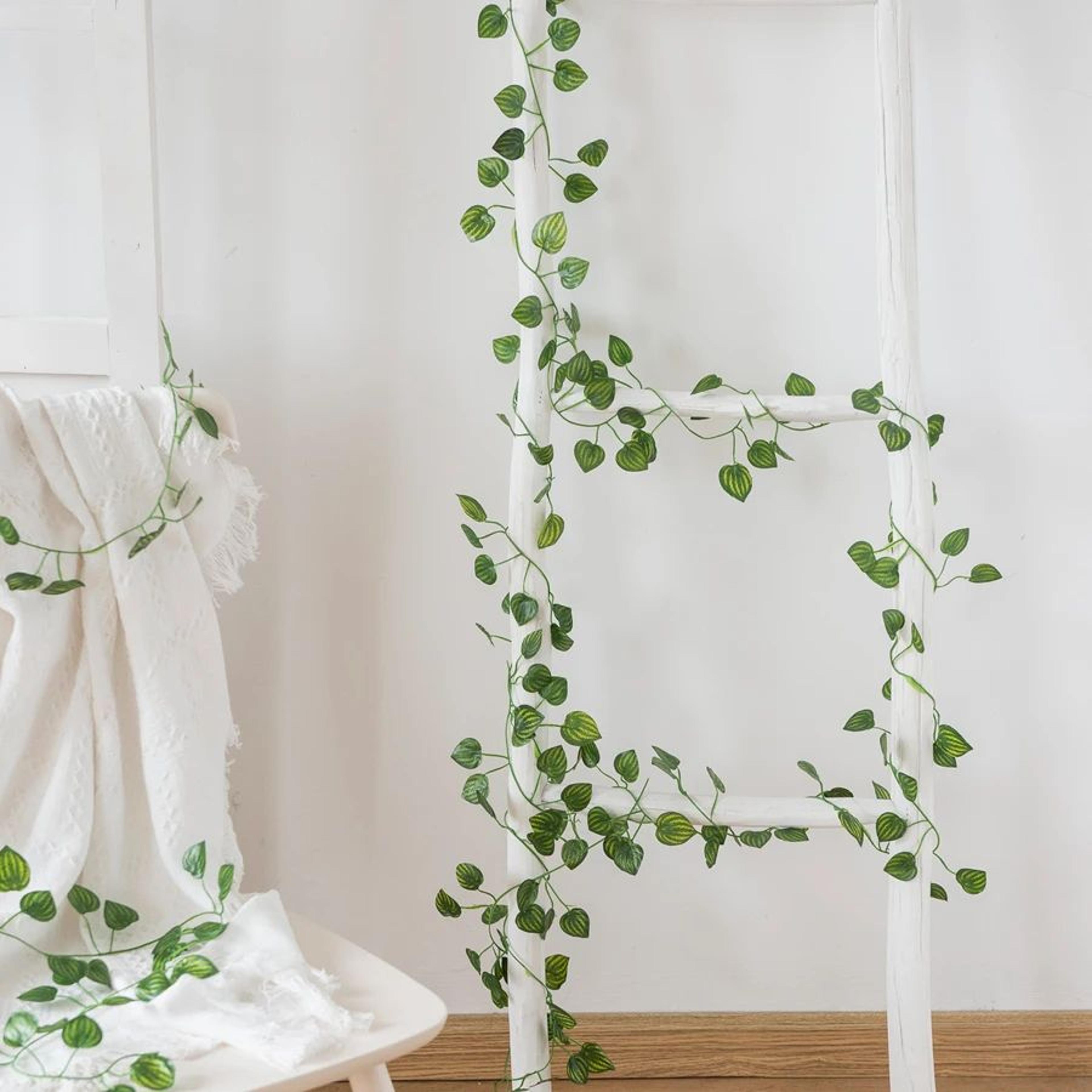 8268 In Artificial Hanging Ivy Garland  Silk Green Vine Leaves For Home Garden  Christmas Decor 5