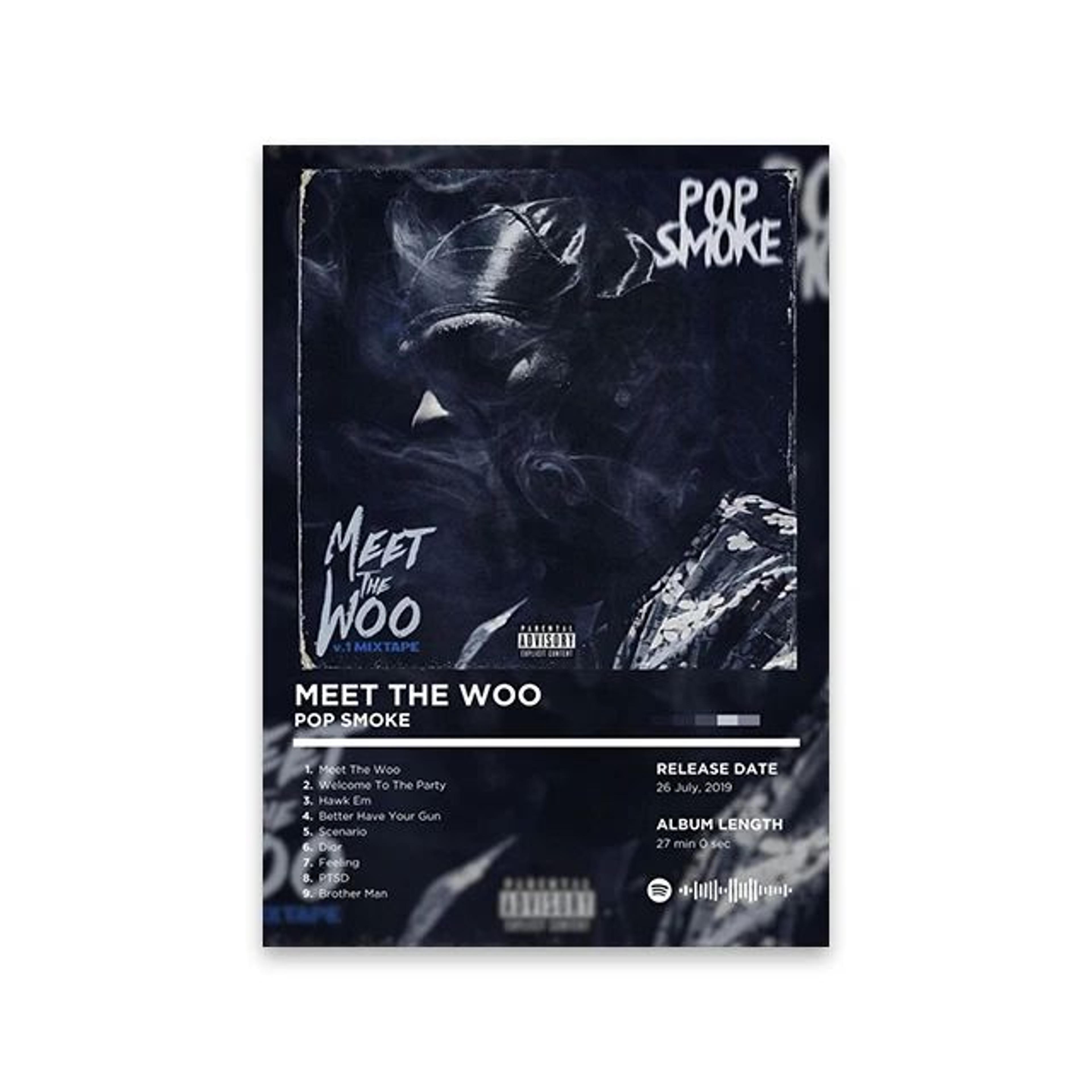 Retro Rapper Album Cover Canvas Wall Art  Hip Hop Music Poster Print For Room Decor 15