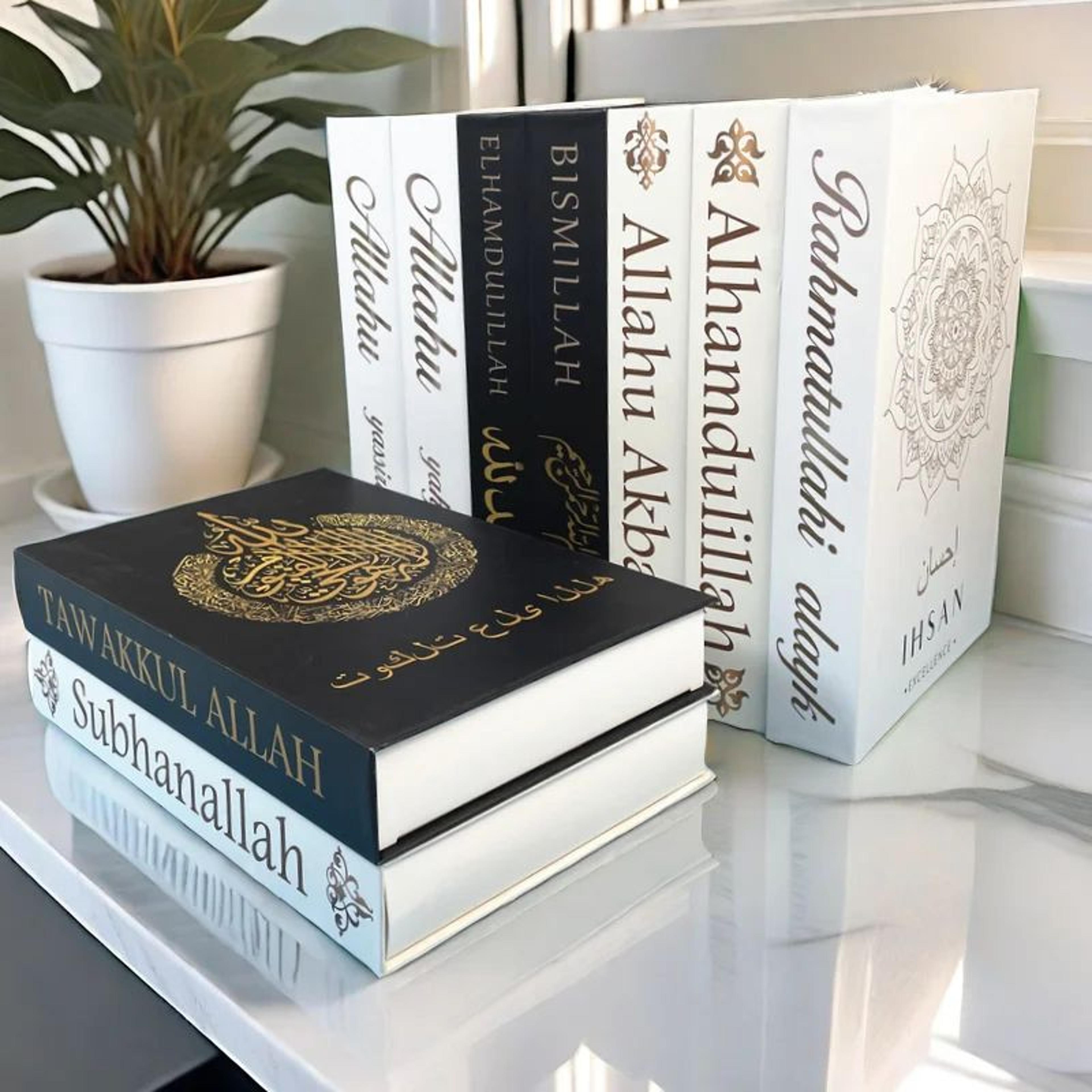 Islamic Luxury Decorative Book Storage Box  Kaaba Mosque Faux Book Coffee Table Decor 4