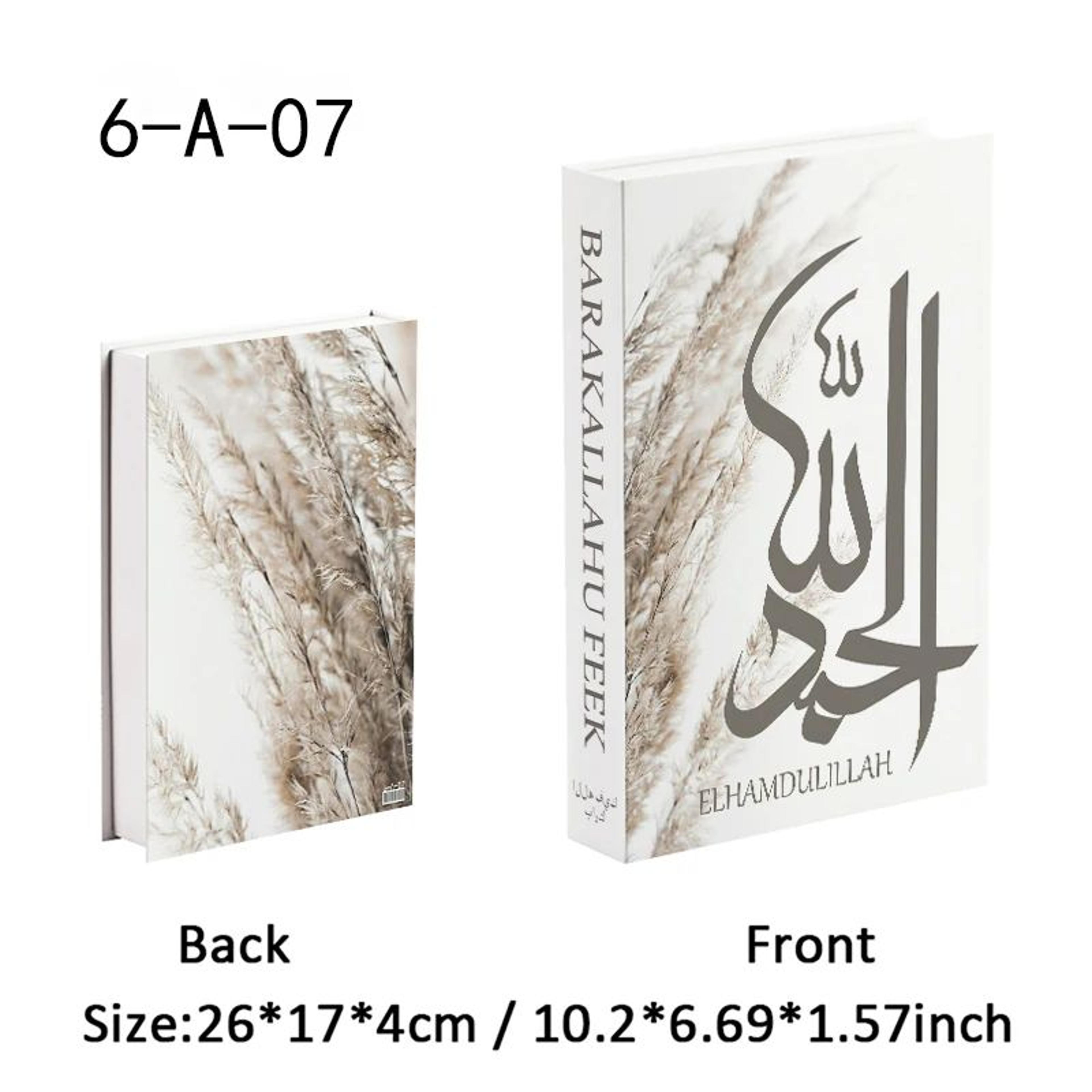 Islamic Luxury Decorative Book Storage Box  Kaaba Mosque Faux Book Coffee Table Decor 26
