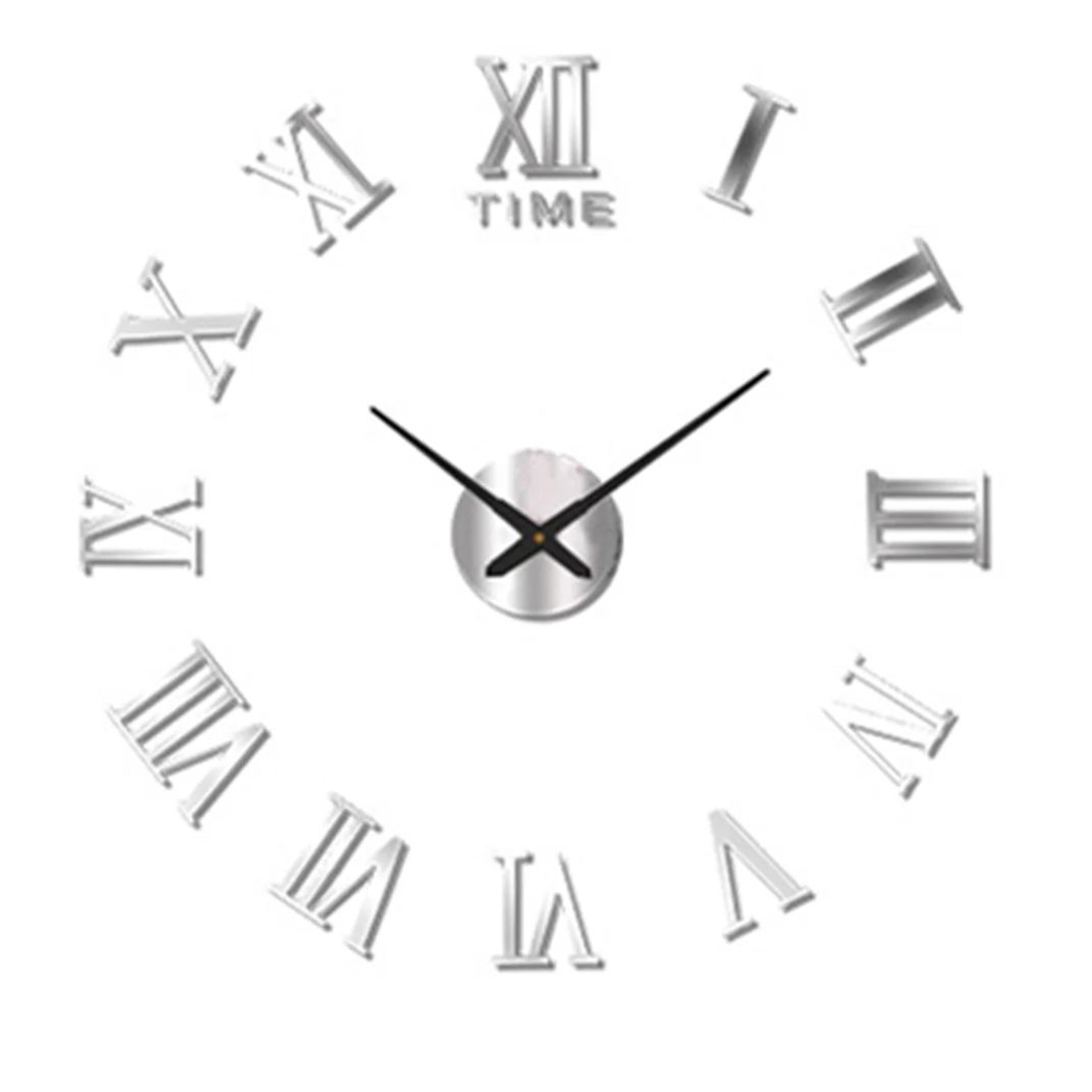 Modern 3D DIY Acrylic Mirror Wall Clock  Large Frameless Quartz Decorative Wall Clock 24