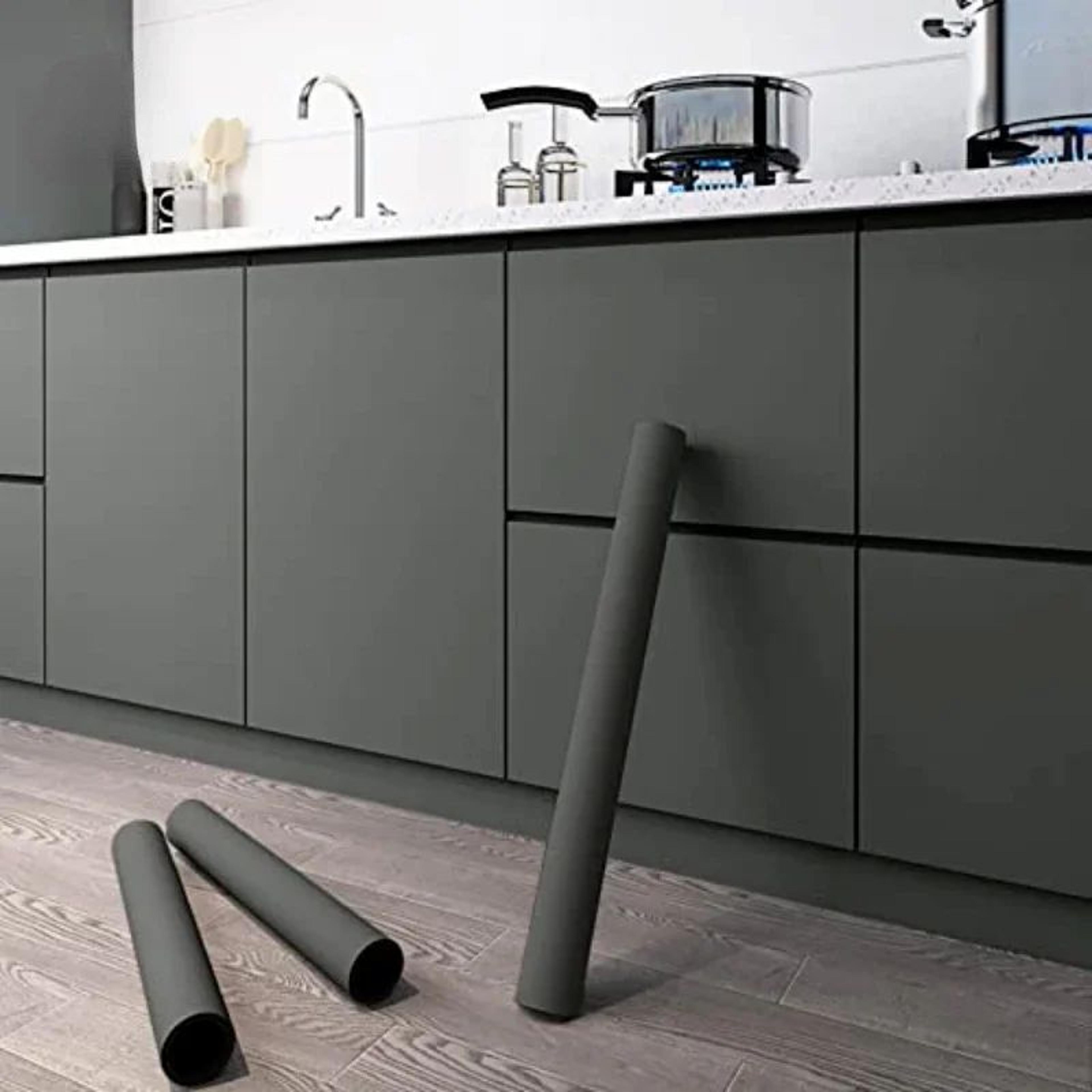 328 Ft Waterproof SelfAdhesive Kitchen Wallpaper  OilProof Cabinet  Wall Renovation Sticker 1