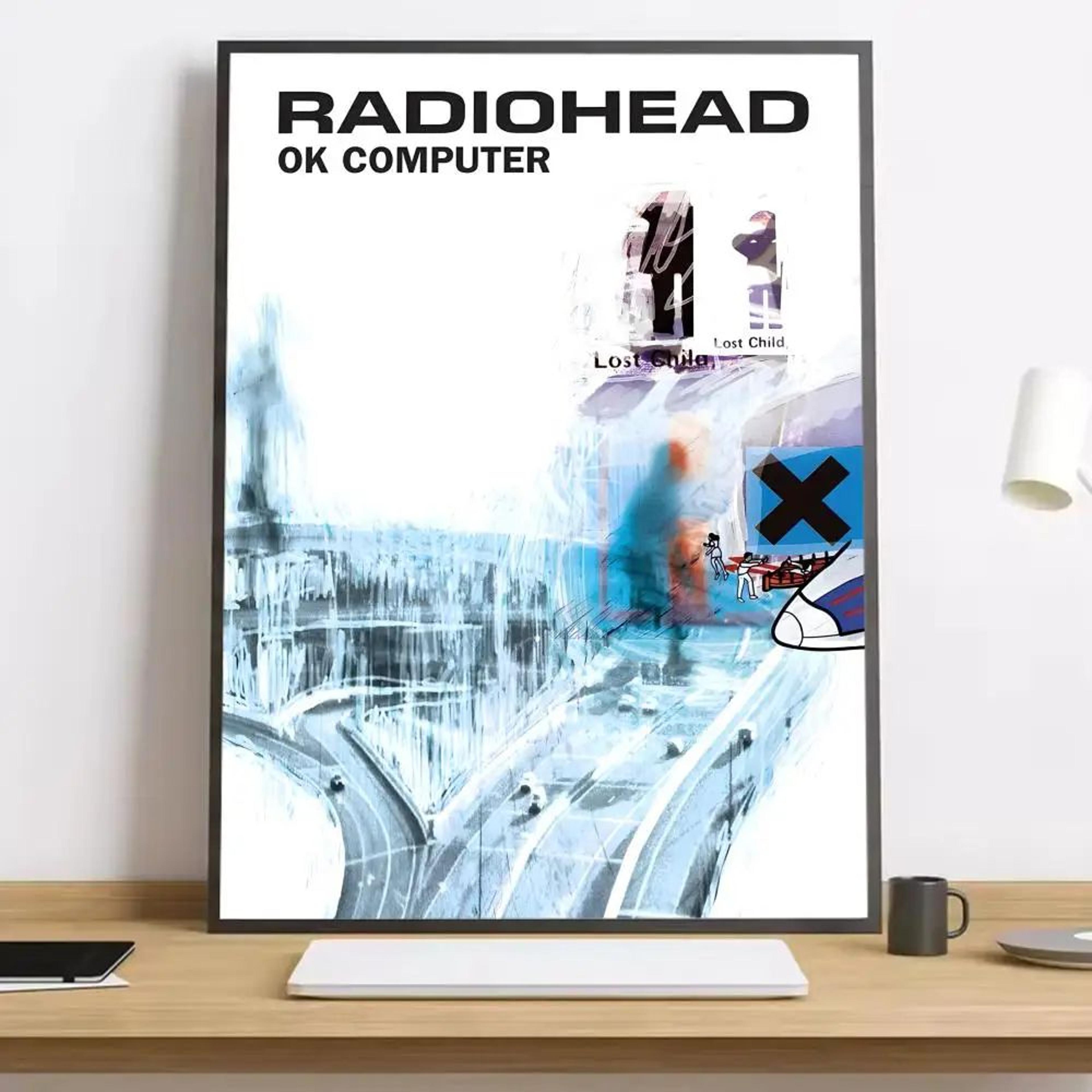 Radiohead Rainbow Canvas Poster  Aesthetic Band Calligraphy Wall Art For Room Decor 14