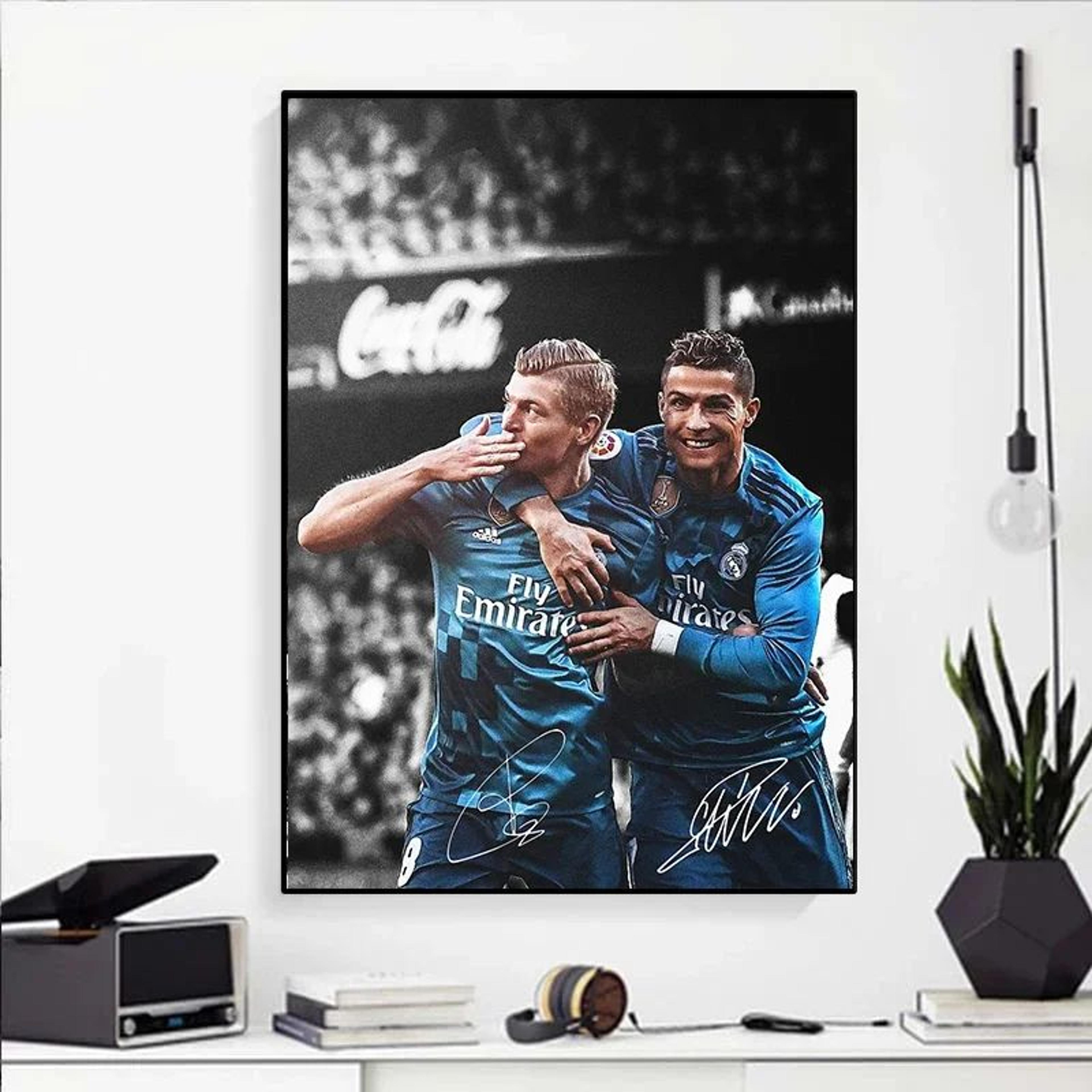 Modern Soccer Player Canvas Poster  Football Portrait Wall Art For Home Decor 1