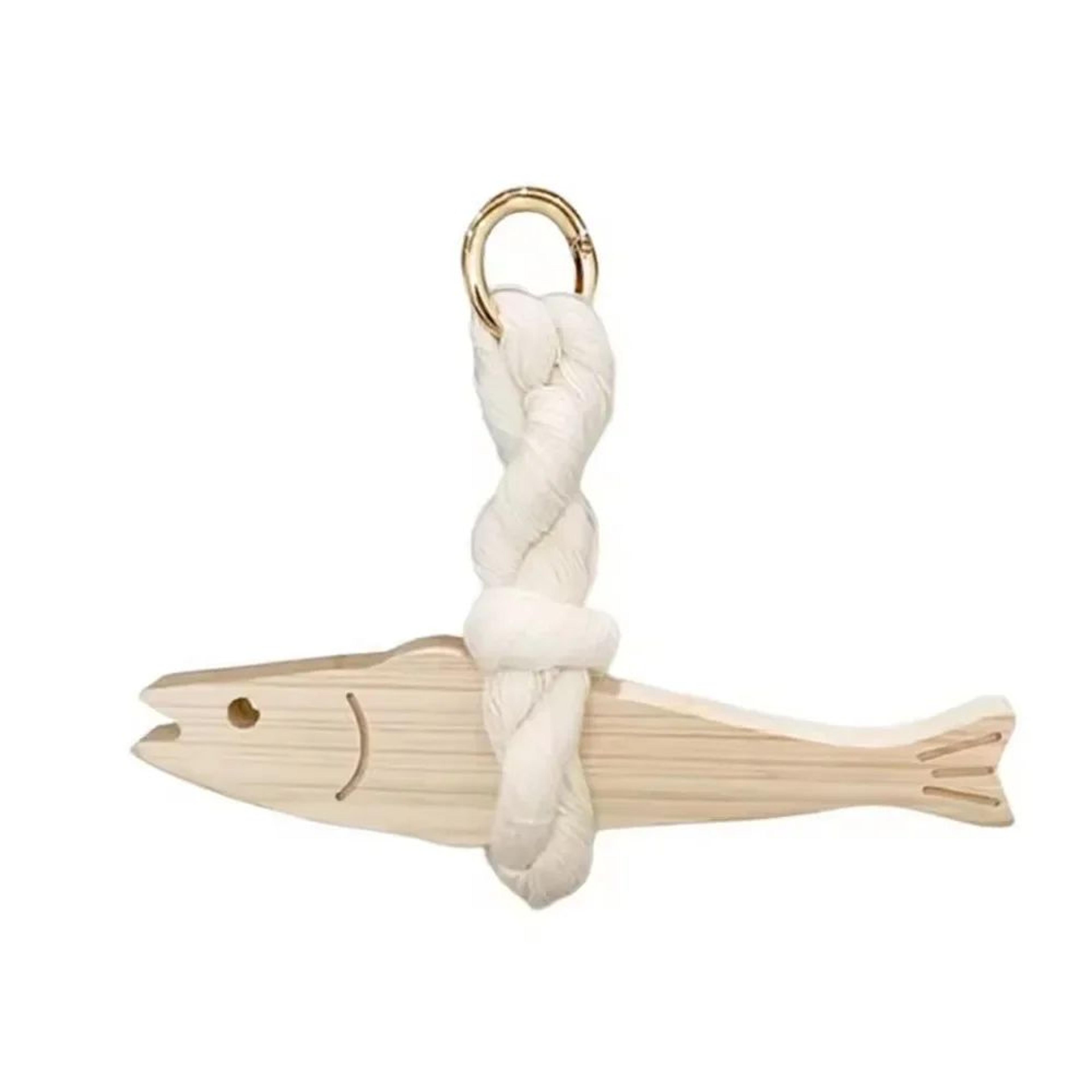 Lightweight Wooden Fish Hanging Ornament  Rustic Bell Pendant Wall  Door Decor 9