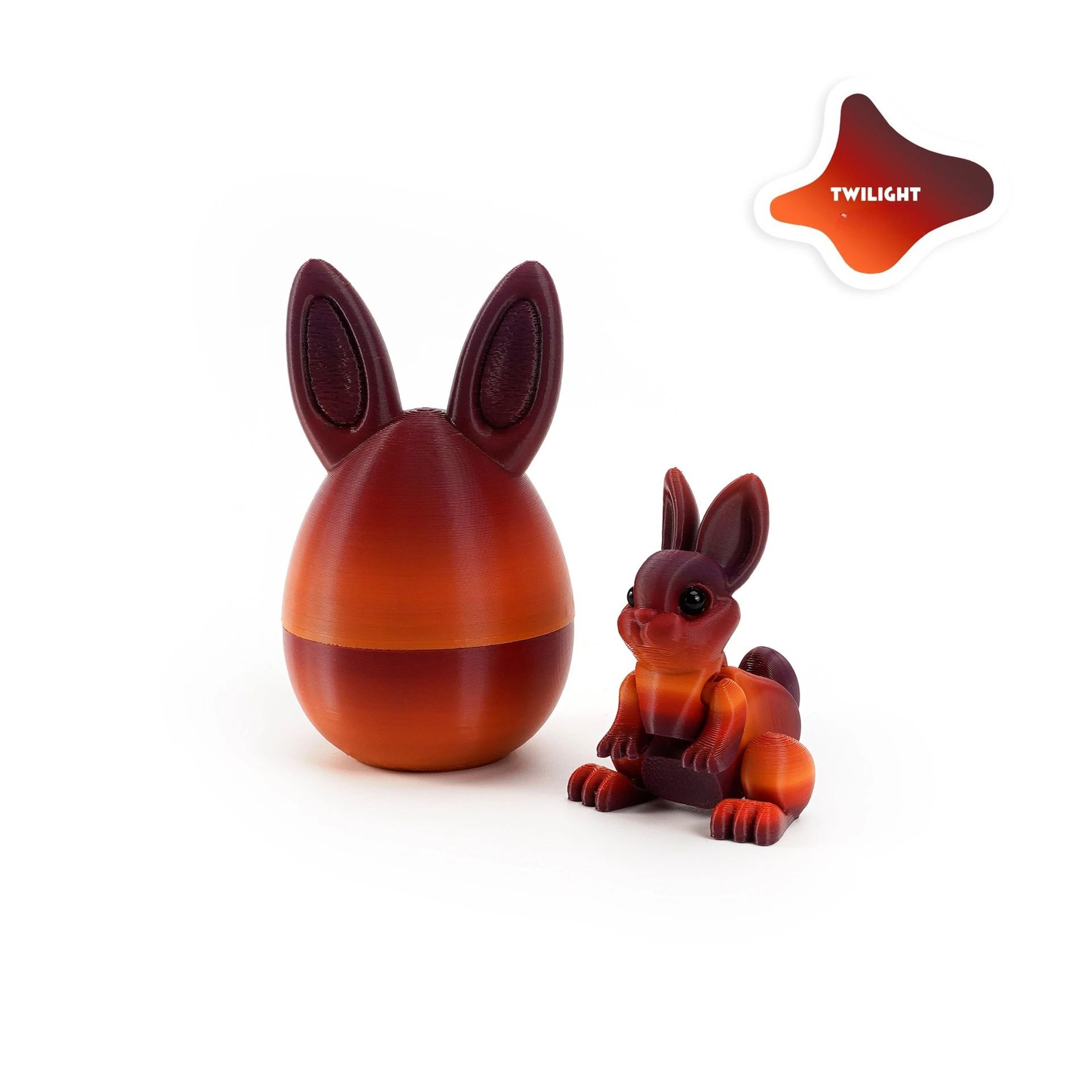 3D Printed Easter Rabbit Ornament  Cute Bunny Egg Desktop Decor For Kids Gift 18