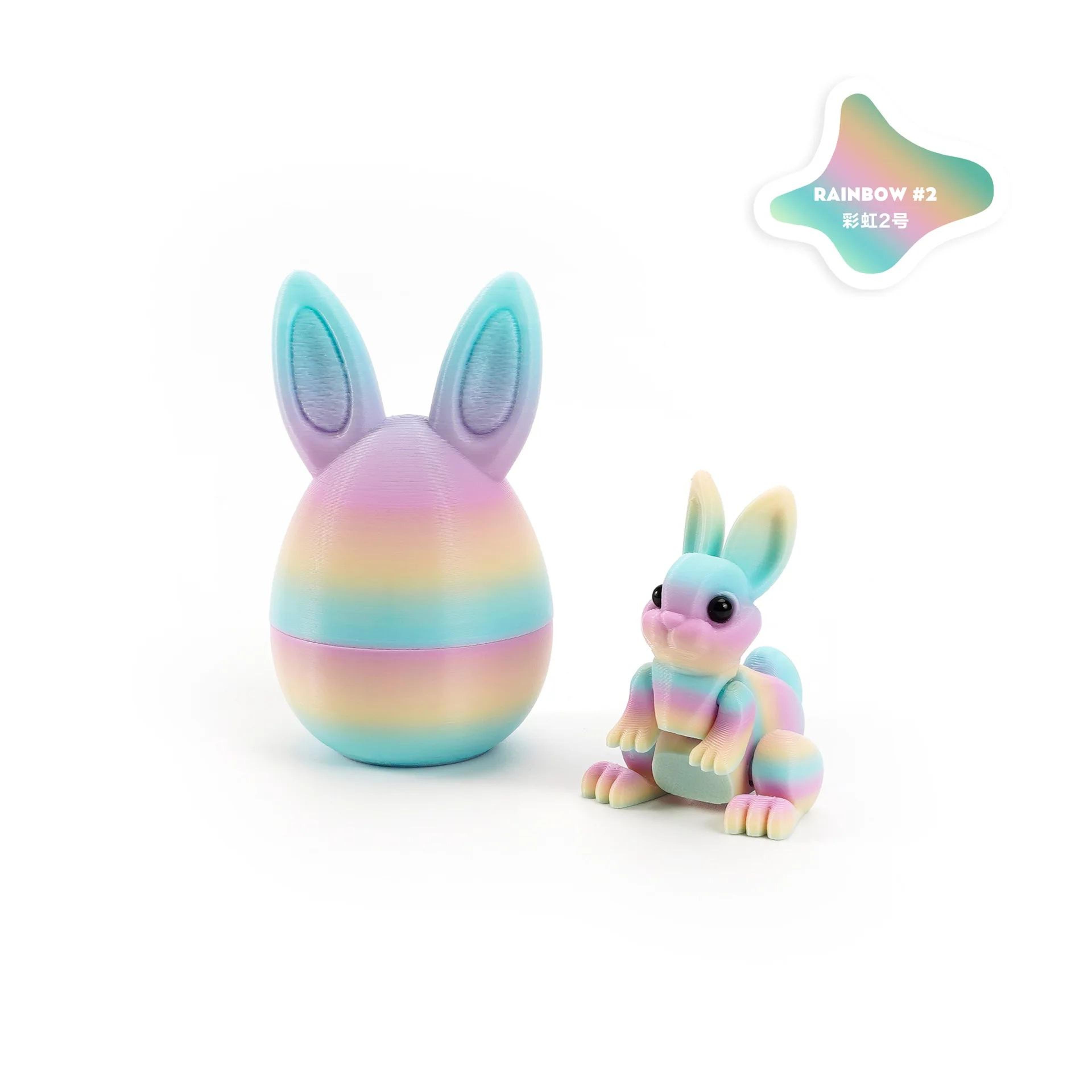 3D Printed Easter Rabbit Ornament  Cute Bunny Egg Desktop Decor For Kids Gift 23