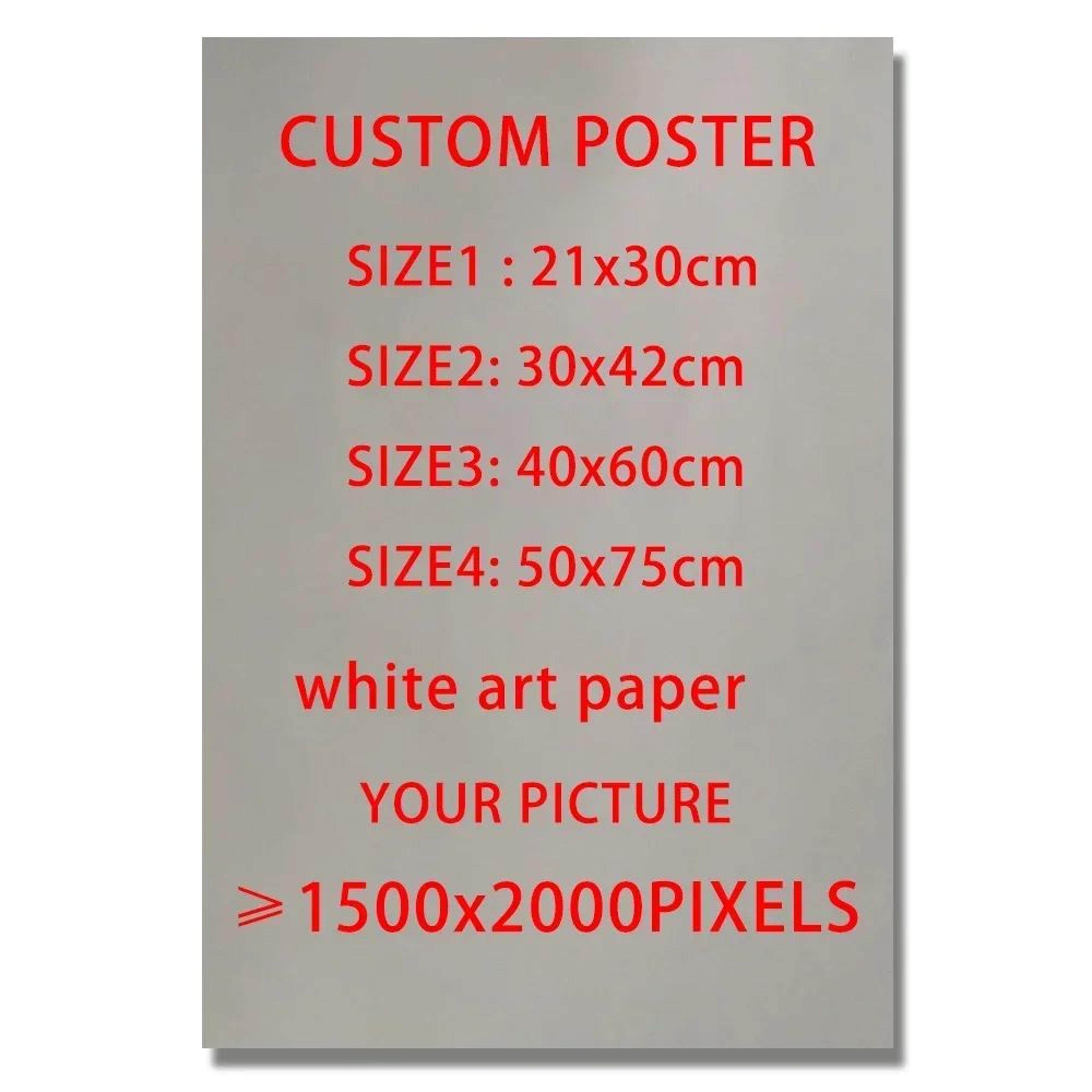 custom matte art paper poster – personalized anime, game & pet portrait wall art print