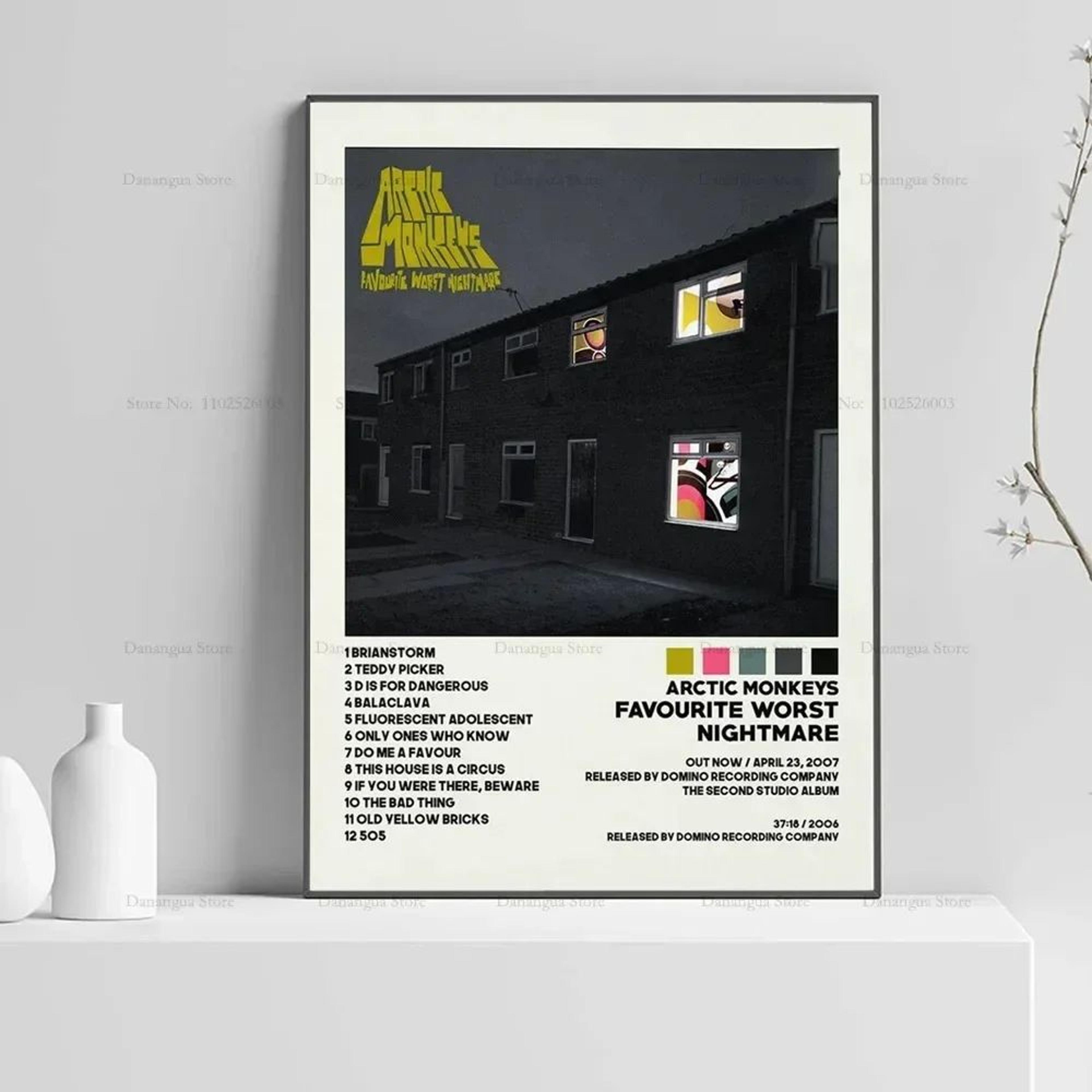 Arctic Monkeys Album Cover Canvas Wall Art  Favourite Worst Nightmare  The Car Poster Print Decor 2