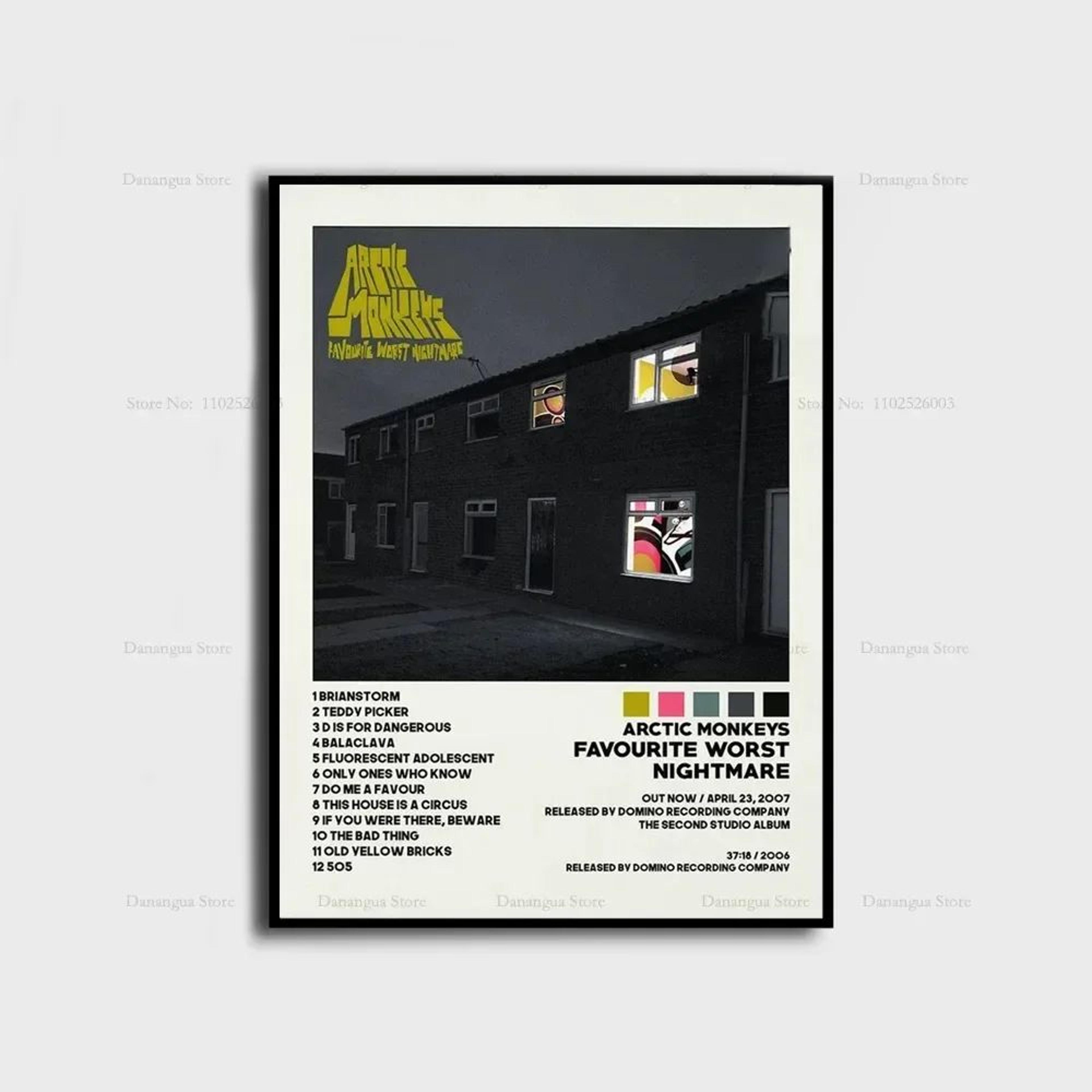 Arctic Monkeys Album Cover Canvas Wall Art  Favourite Worst Nightmare  The Car Poster Print Decor 6