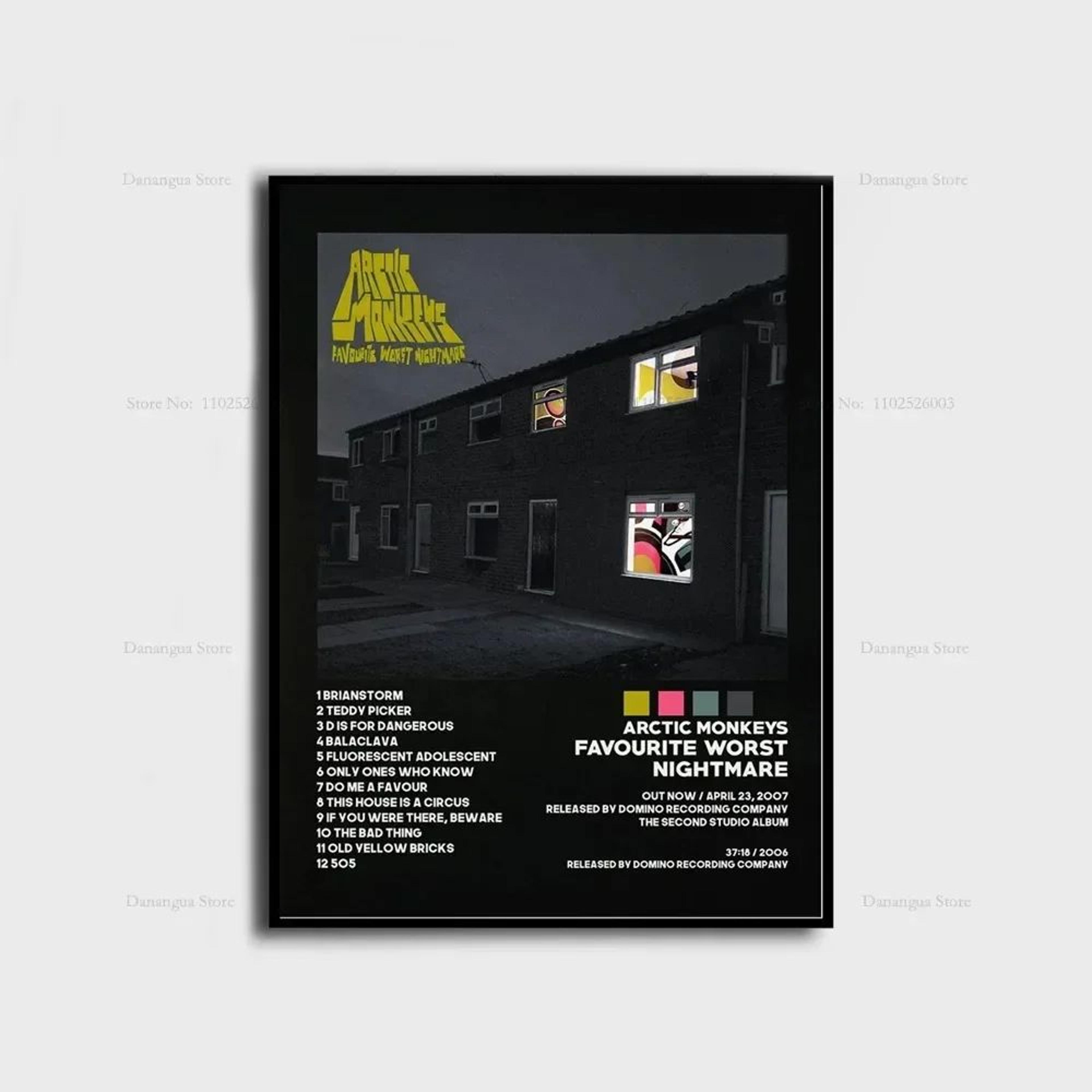 Arctic Monkeys Album Cover Canvas Wall Art  Favourite Worst Nightmare  The Car Poster Print Decor 15