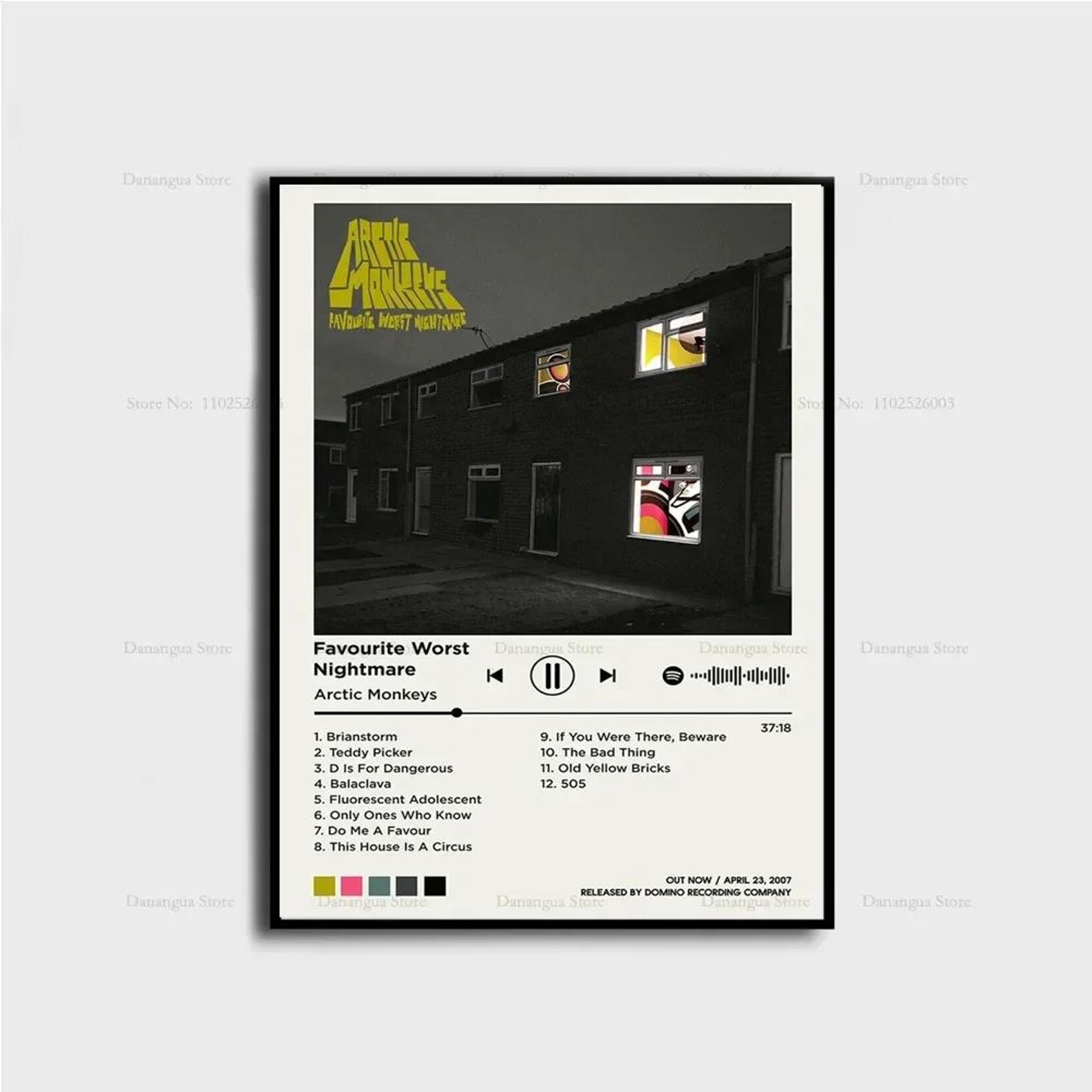 Arctic Monkeys Album Cover Canvas Wall Art  Favourite Worst Nightmare  The Car Poster Print Decor 8