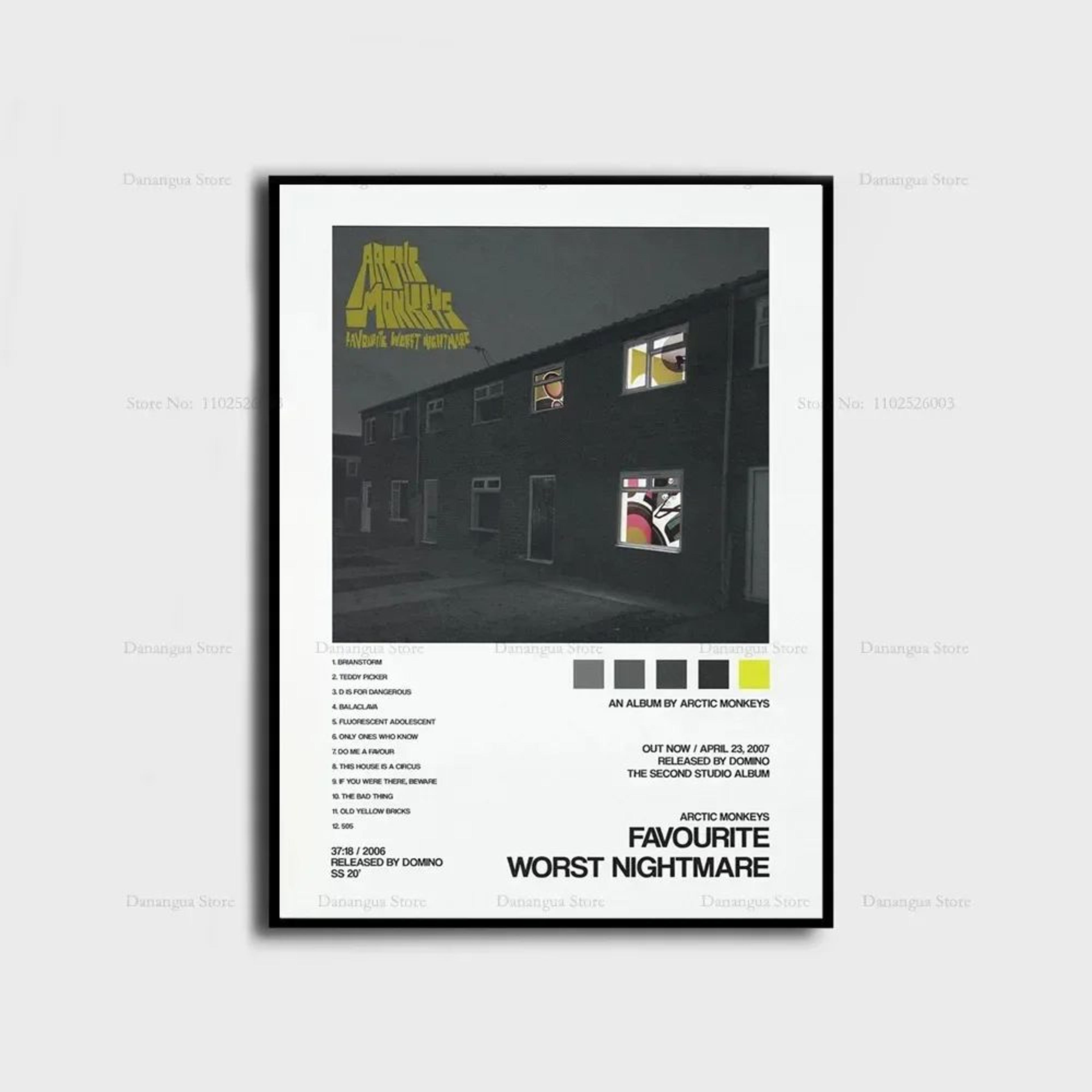 Arctic Monkeys Album Cover Canvas Wall Art  Favourite Worst Nightmare  The Car Poster Print Decor 22