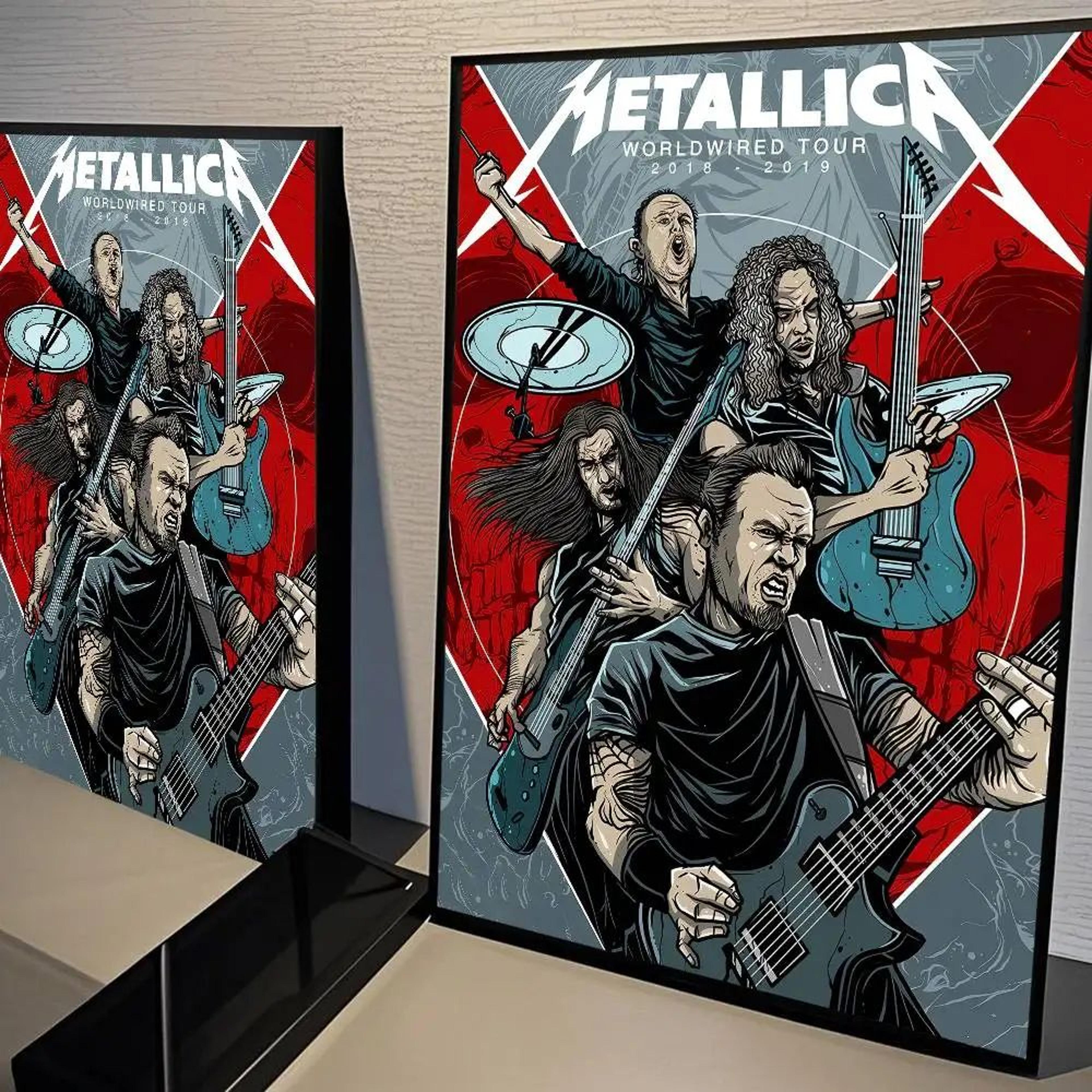 Metallica Classic Band Wall Poster  Vintage Rock Music Canvas Art For Room  Bar Decor 10