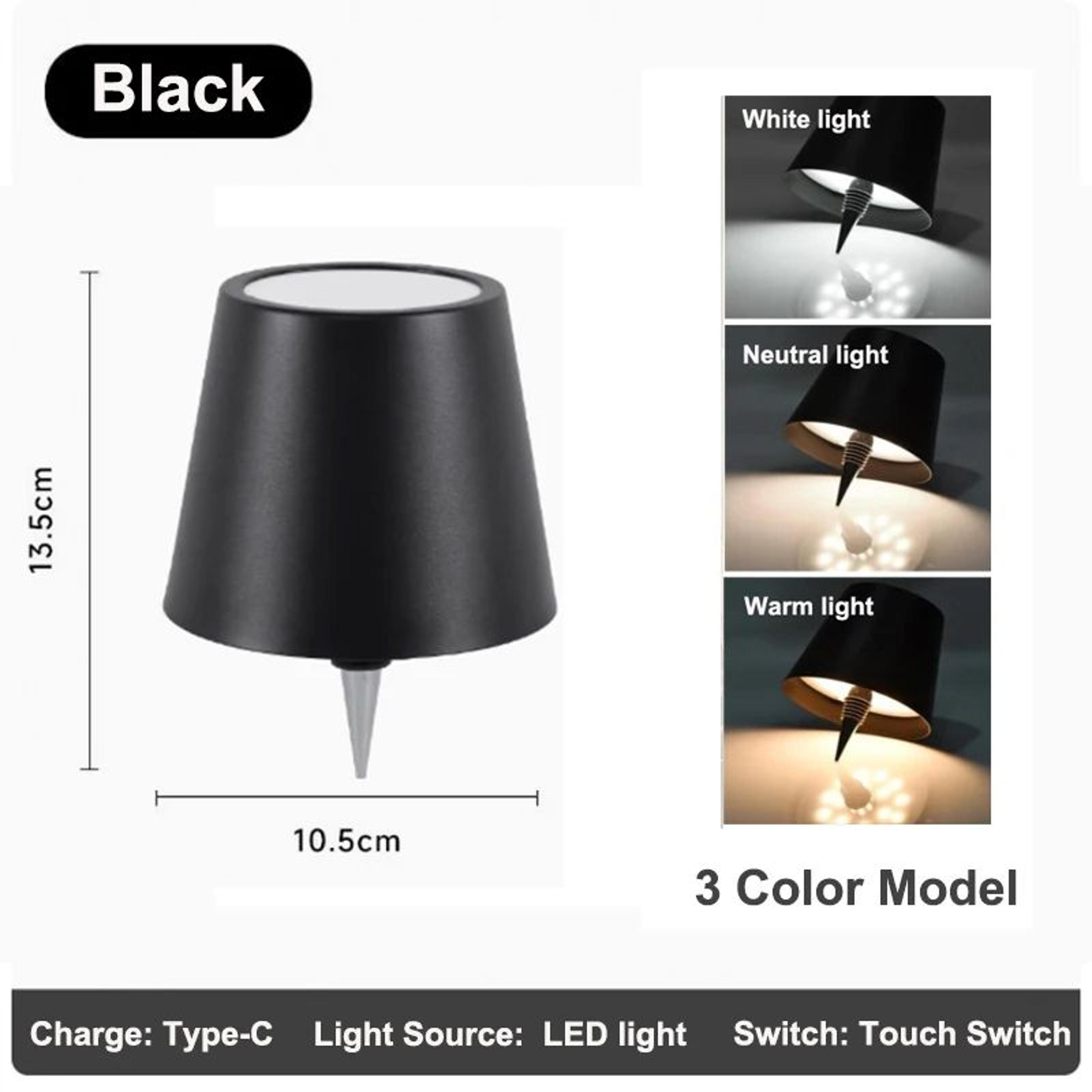 Rechargeable LED Bottle Table Lamp  Touch Control RGB  3Color Dimmable Light For Outdoor  Bar Decor 12