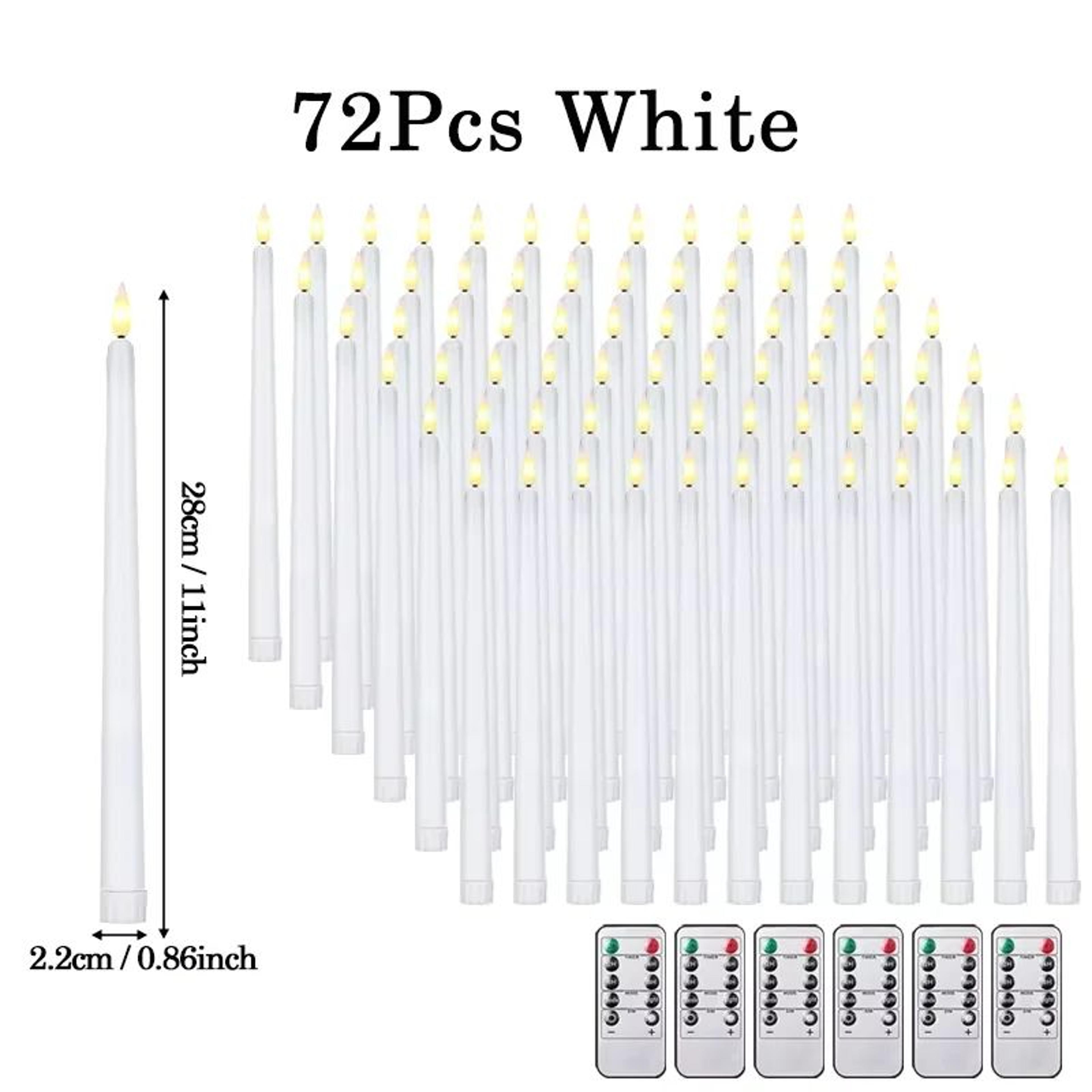 Flameless LED Taper Candles With Remote  3D Flickering Battery Operated Candles For Home  Event Dec 17
