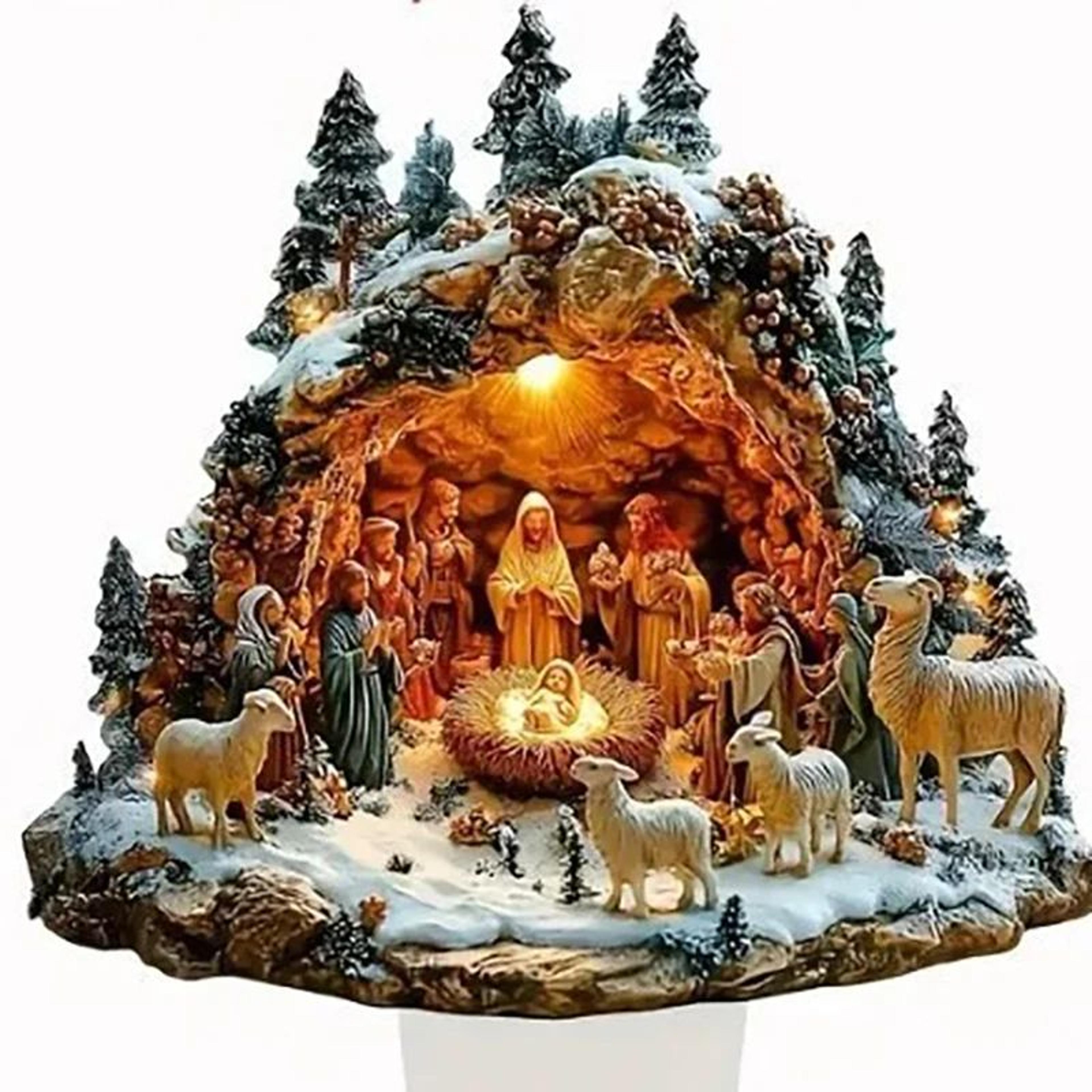 Acrylic Nativity Scene Table Decor  Transparent Christmas Jesus Birth Centerpiece Ornament 10