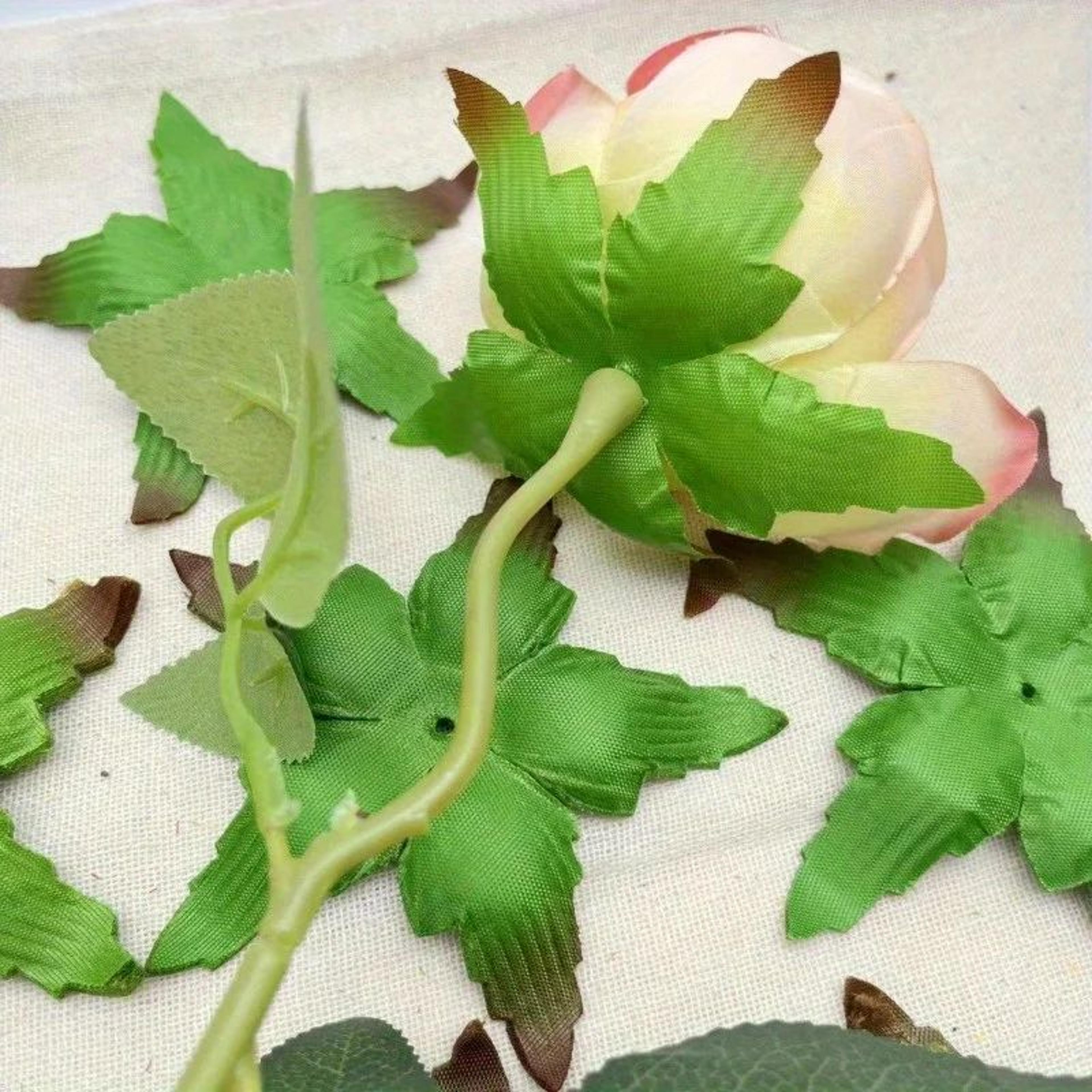 Realistic Rose Leaf Decoration Set  Faux Greenery Accessories For DIY Bouquet  Floral Arrangements 2