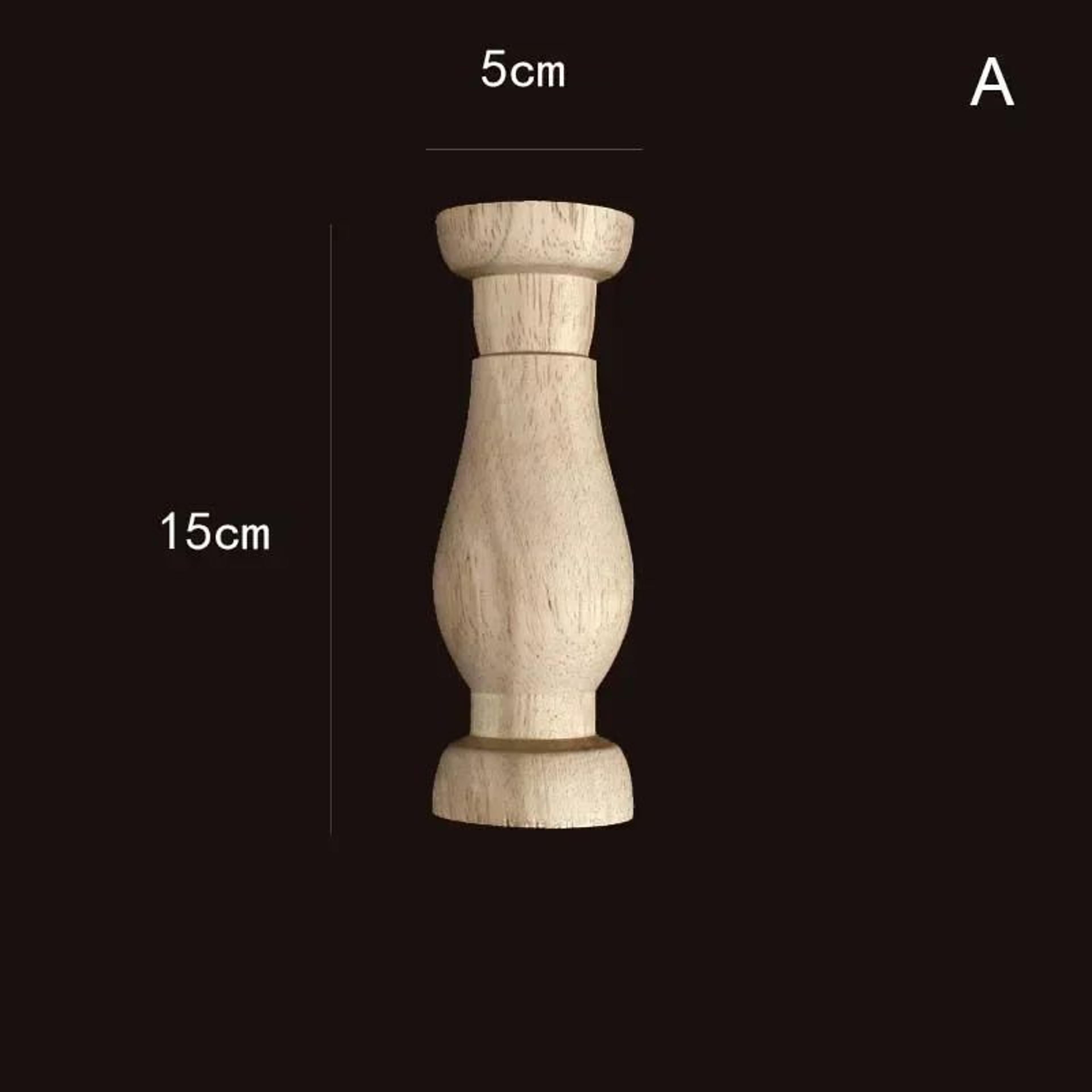 Vintage Carved Wooden Spindle Column  Decorative Gourd Pillar Applique For Furniture  Home Decor 7