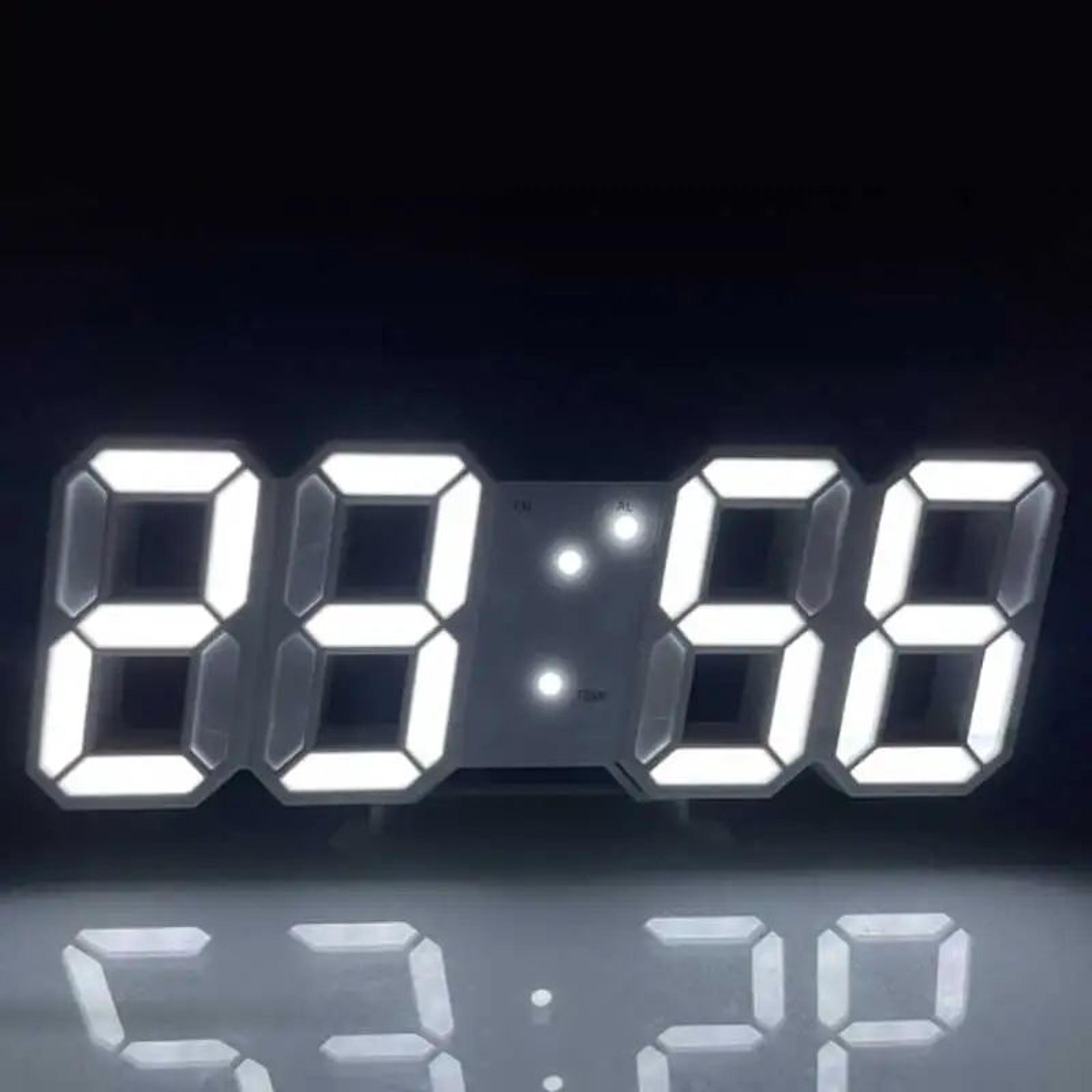 3D Luminous VoiceControl LED Digital Clock  Silent Smart Wall  Desk Display 1