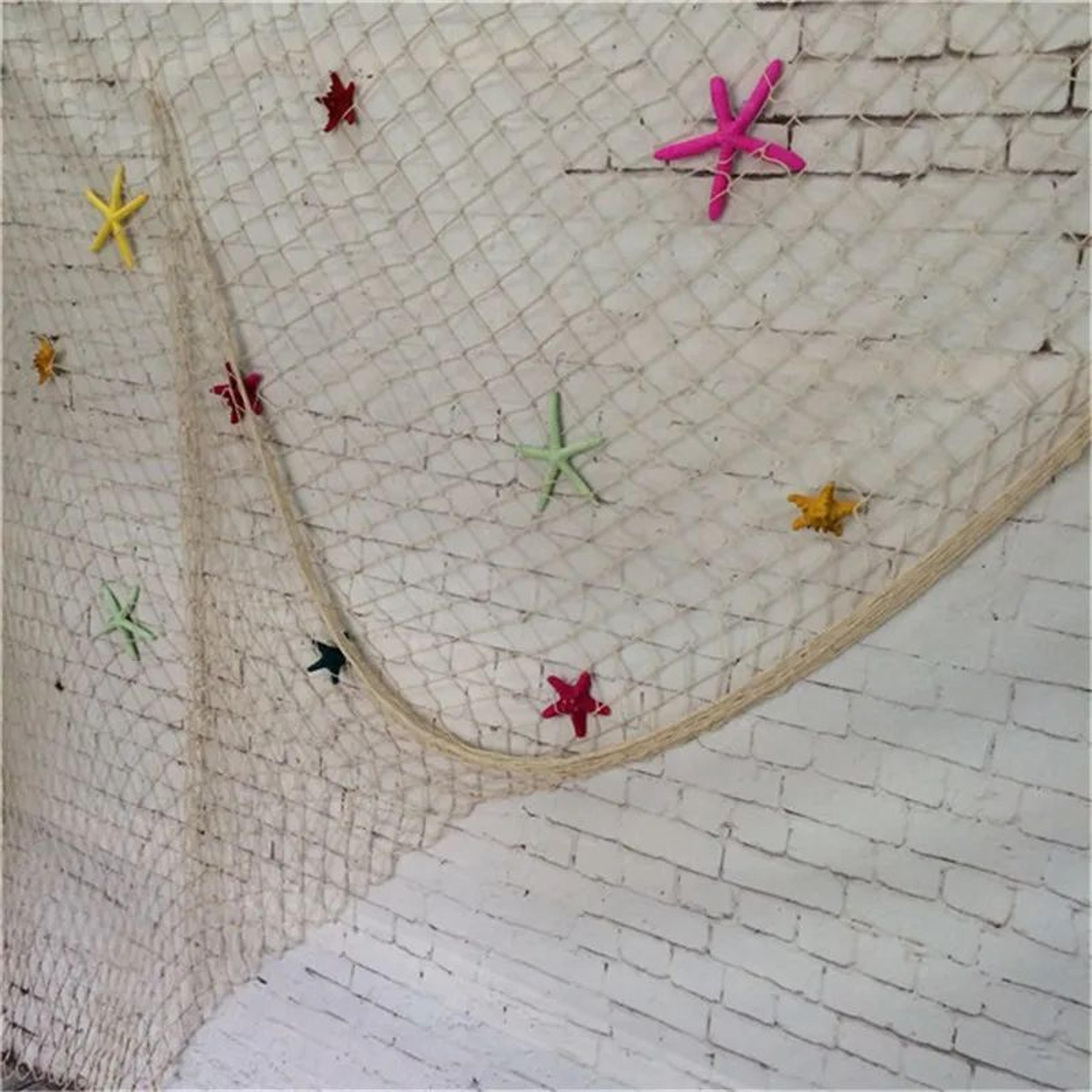 Mediterranean Nautical Fishing Net Wall Decor  Coastal Shell Hanging  DIY Photo Display 1