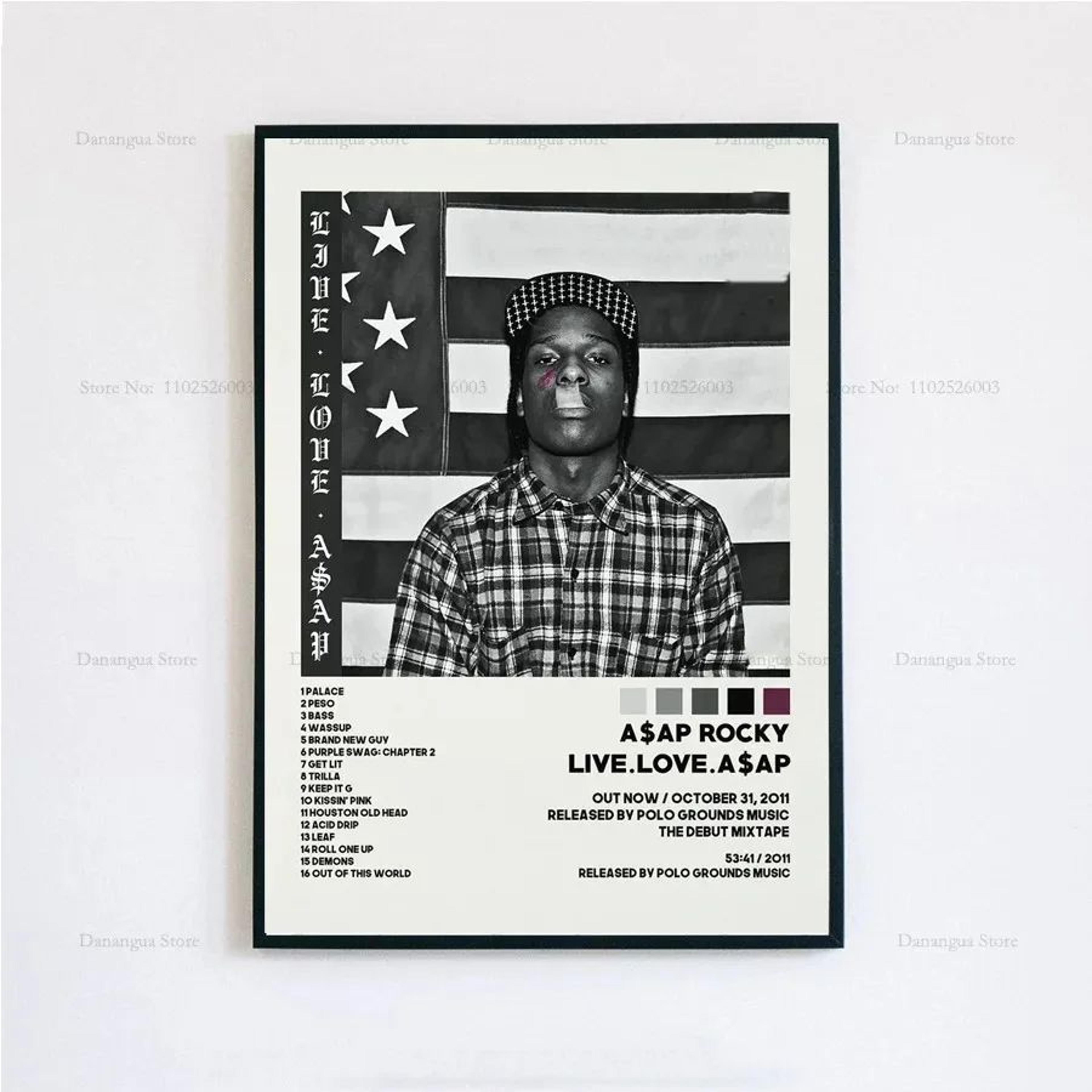ASAP Rocky Testing Album Poster  Hip Hop Music Wall Art Canvas Print Home Decor 6