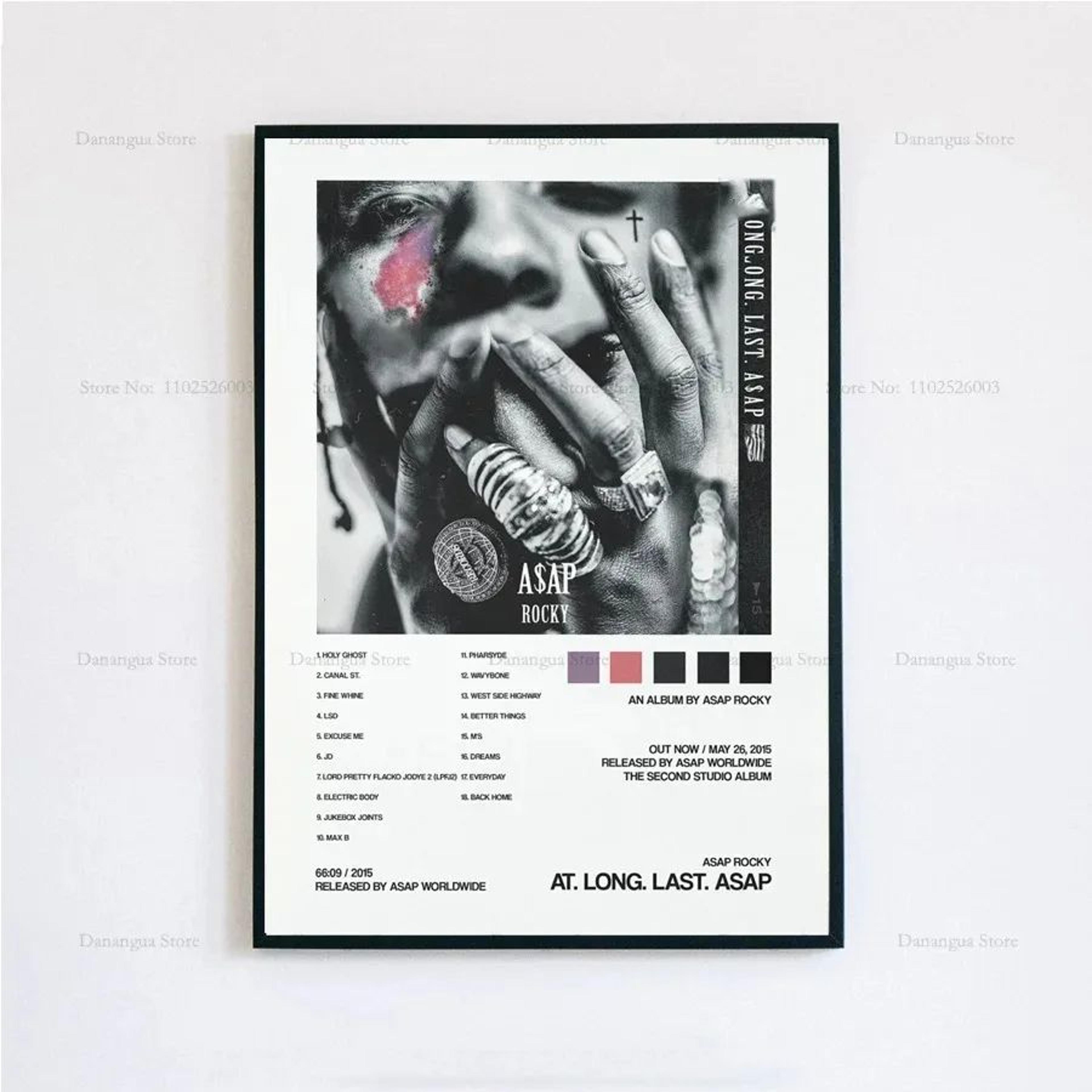 ASAP Rocky Testing Album Poster  Hip Hop Music Wall Art Canvas Print Home Decor 20
