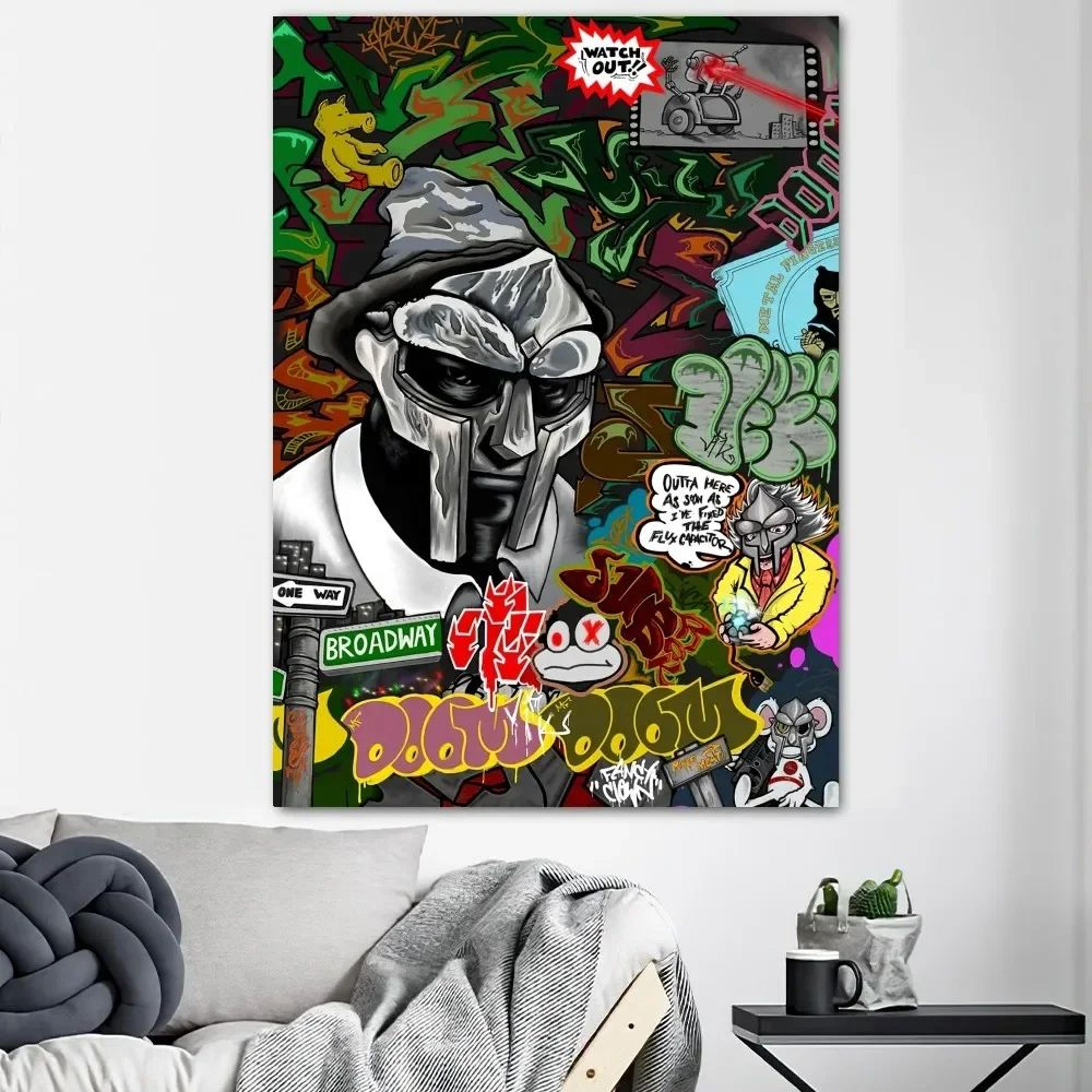 MF DOOM Inspired Album Cover Canvas Wall Art  HD Music Poster For Room  Office Decor 8