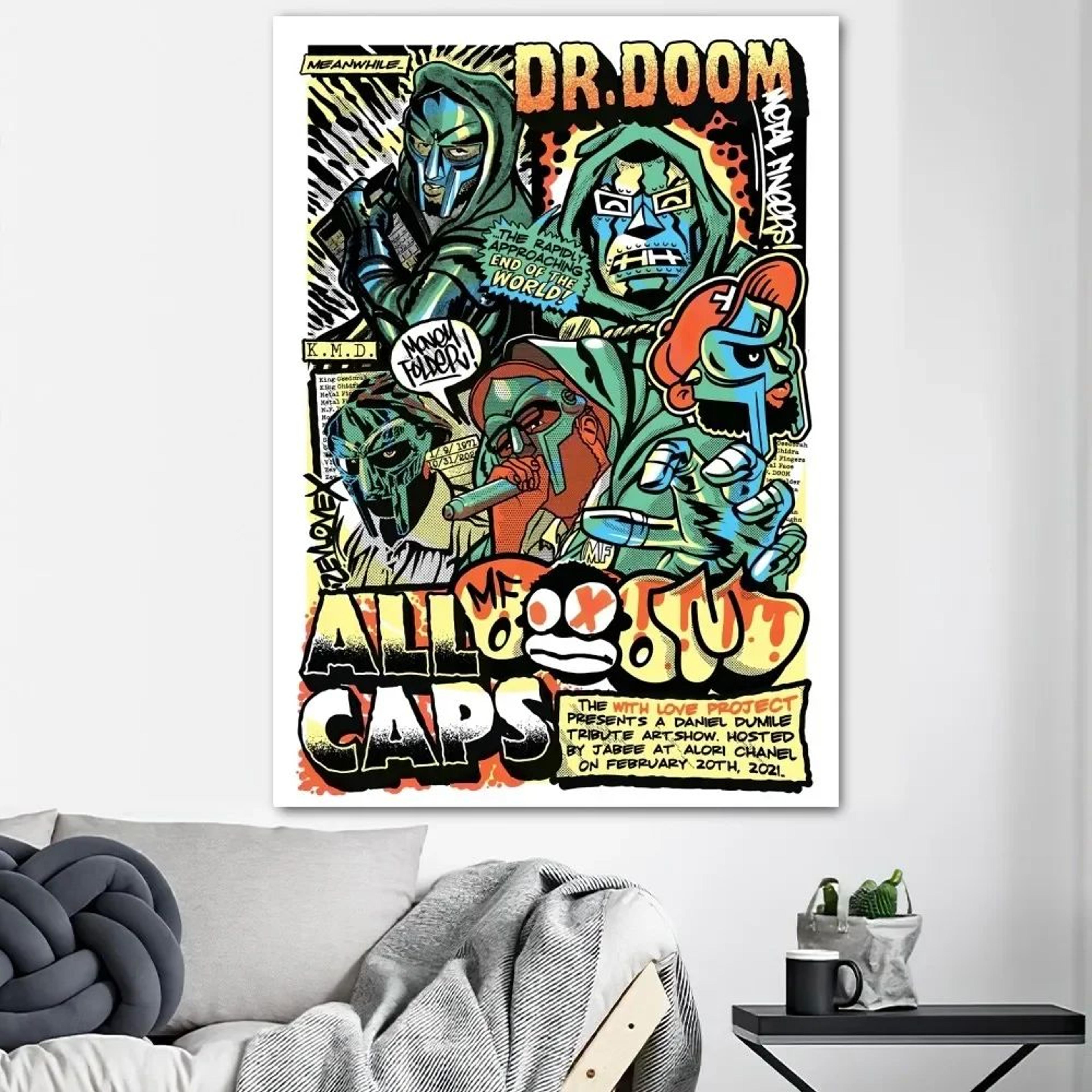 MF DOOM Inspired Album Cover Canvas Wall Art  HD Music Poster For Room  Office Decor 9