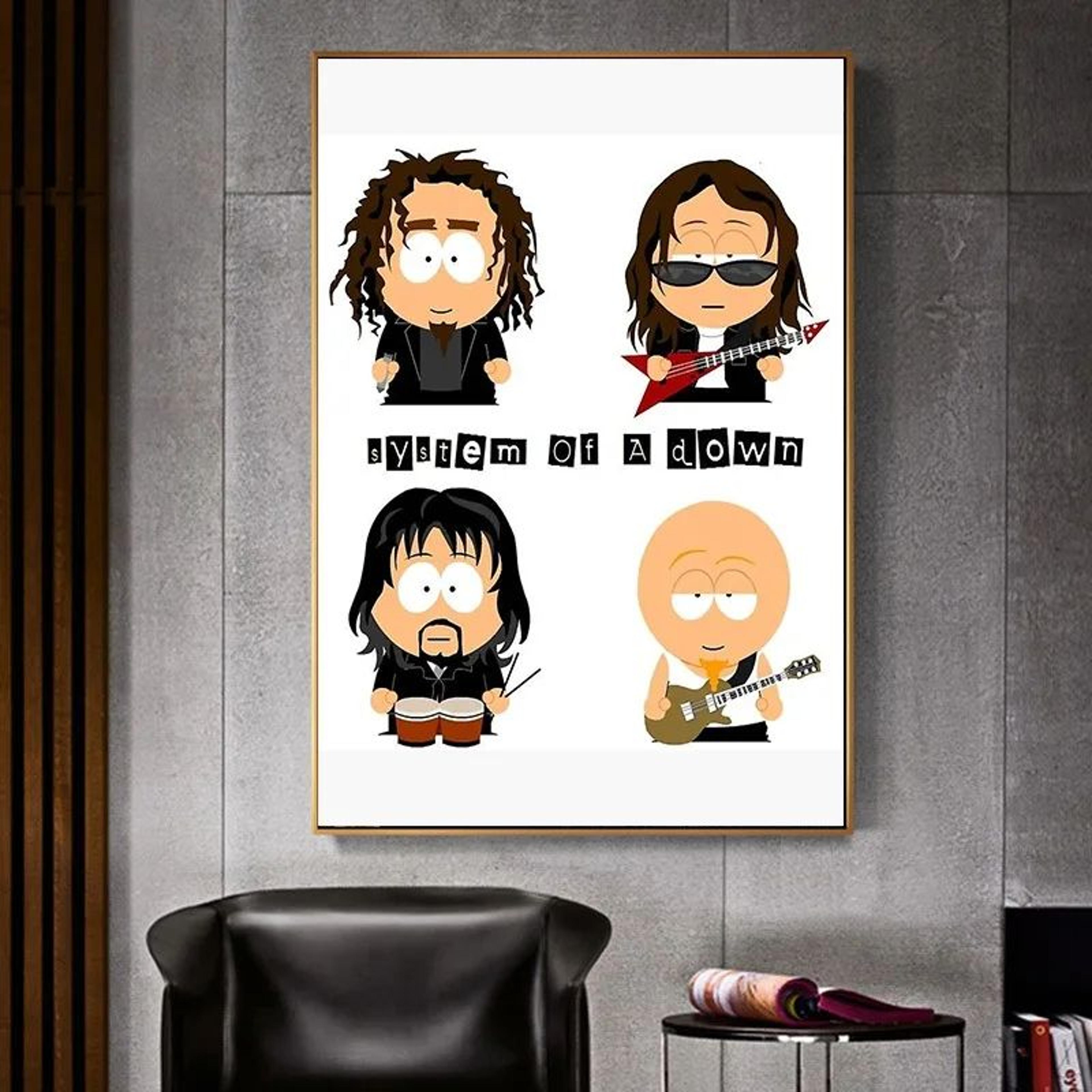 System Of A Down Band Poster Canvas  Heavy Metal Music Wall Art For Bedroom Living Room  Home Decor 3