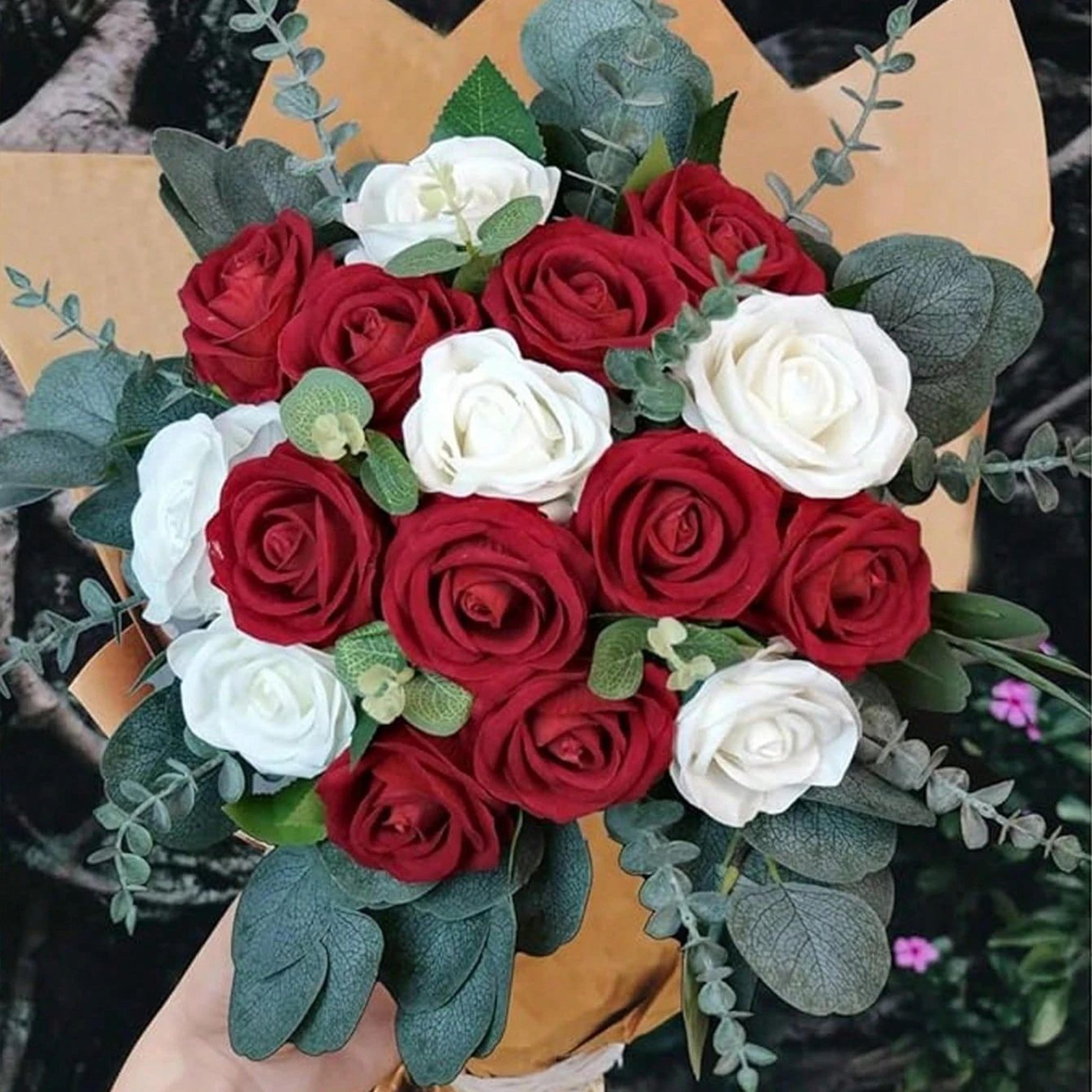 Artificial Eucalyptus Bouquet Set  369pcs Faux Greenery Stems For Home Wedding  Vase Decor 1