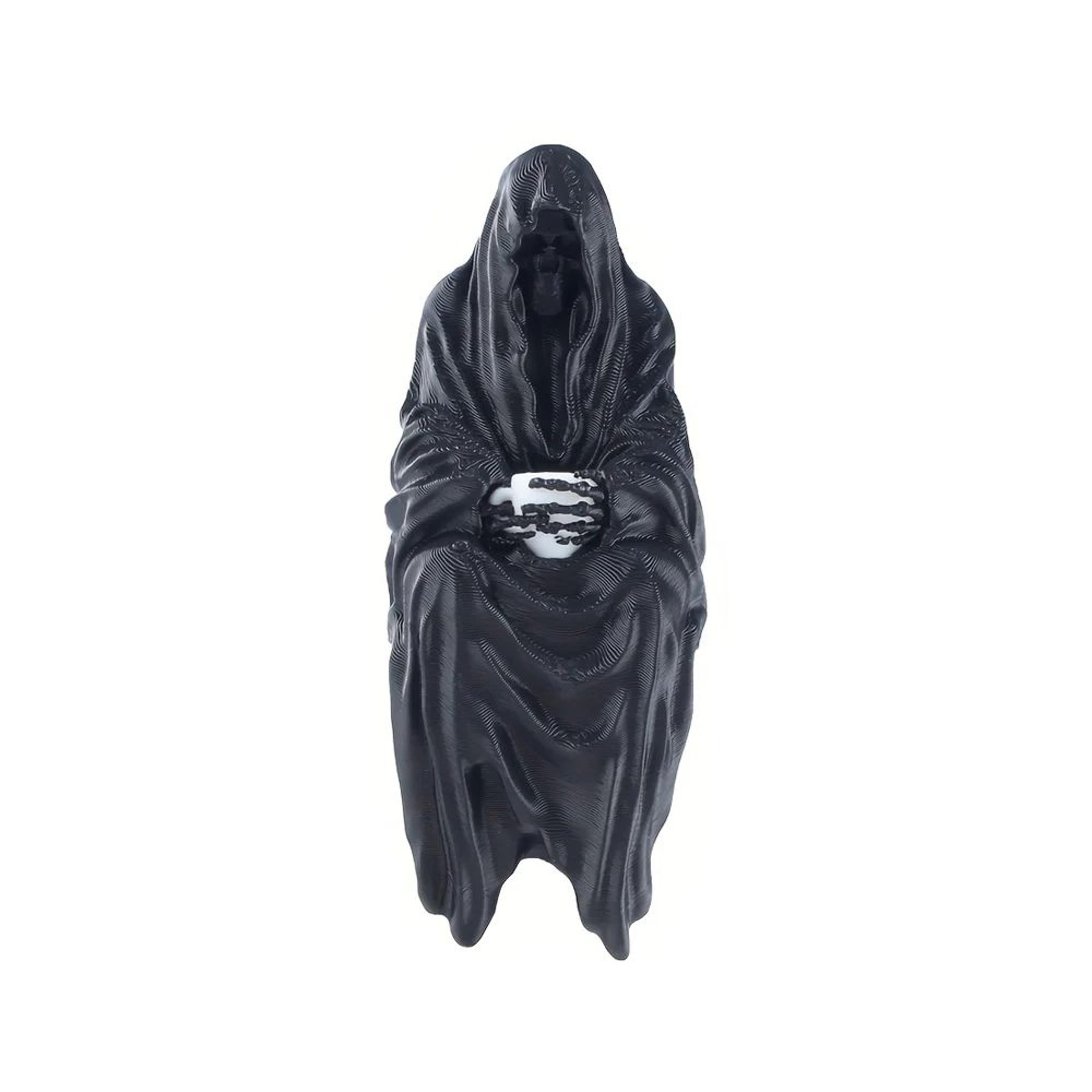 3D Printed Hooded Cloaked Statue  Gothic Dark Aesthetic Figurine For Desk Shelf  Home Decor 6