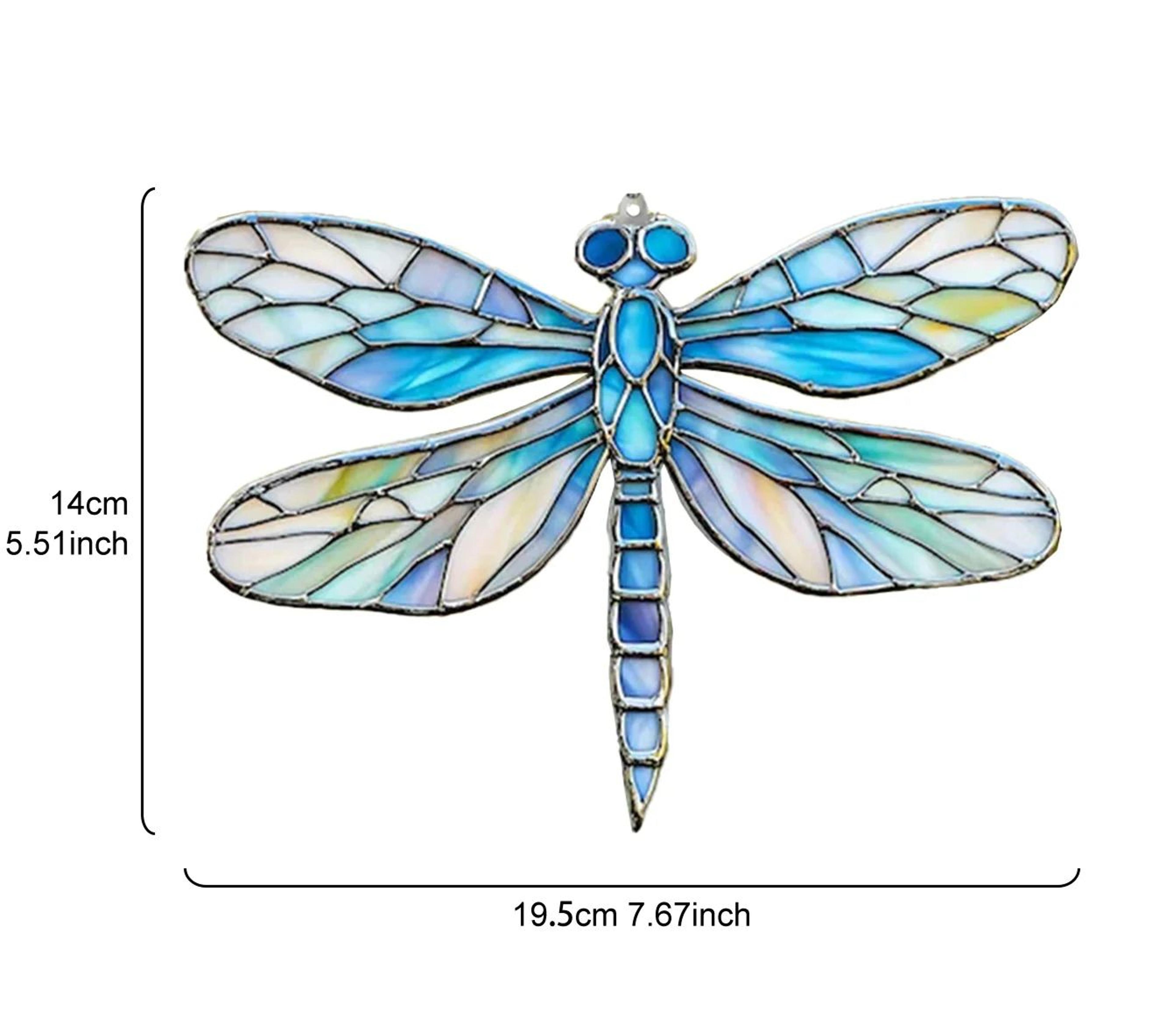 Colorful Dragonfly Acrylic Suncatcher  Hanging Window Decor For Garden Bedroom  Home 8
