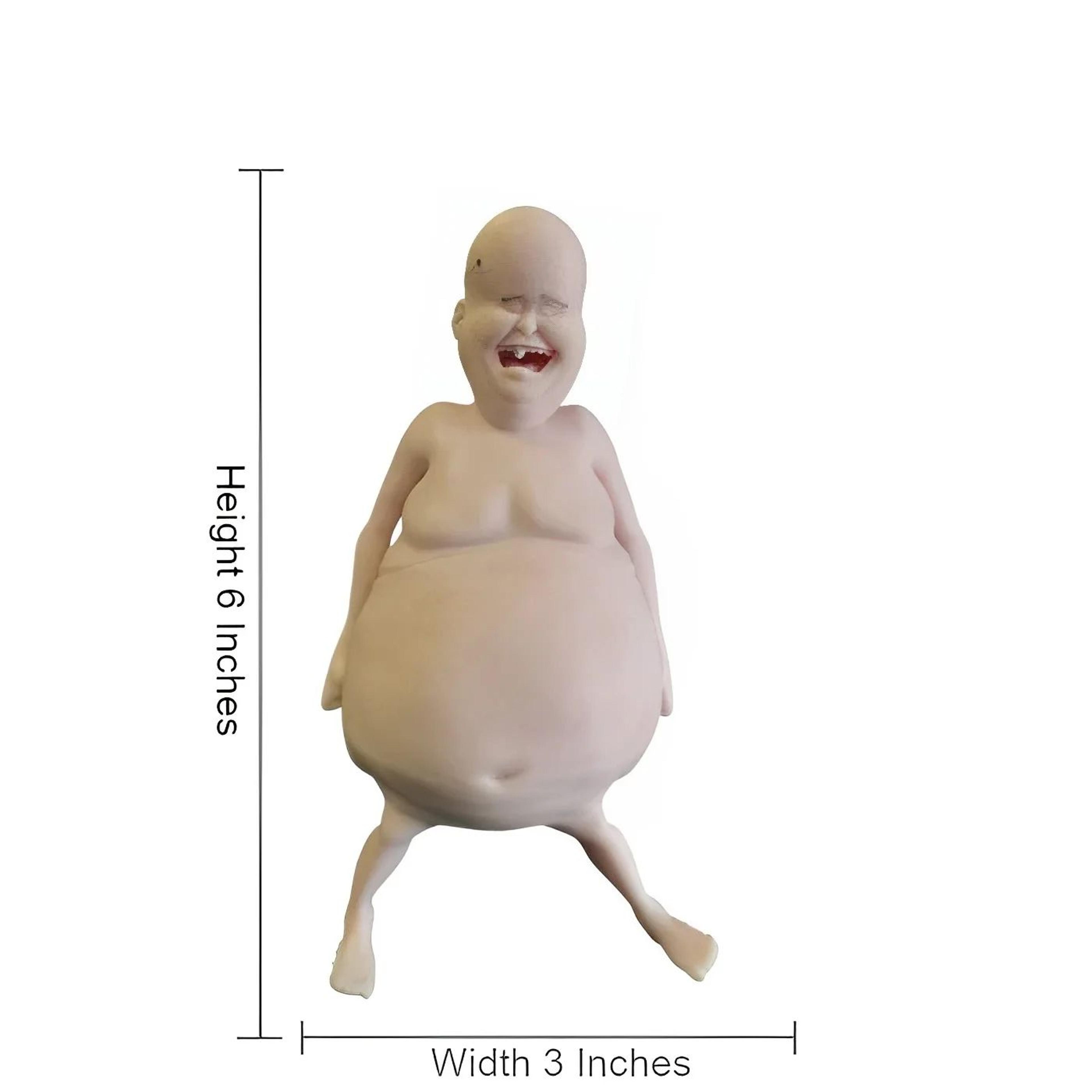 Funny Belly Doll Silicone Figurine  Quirky Expression Toy With Fluffy Ears For Party  Home Decor 6
