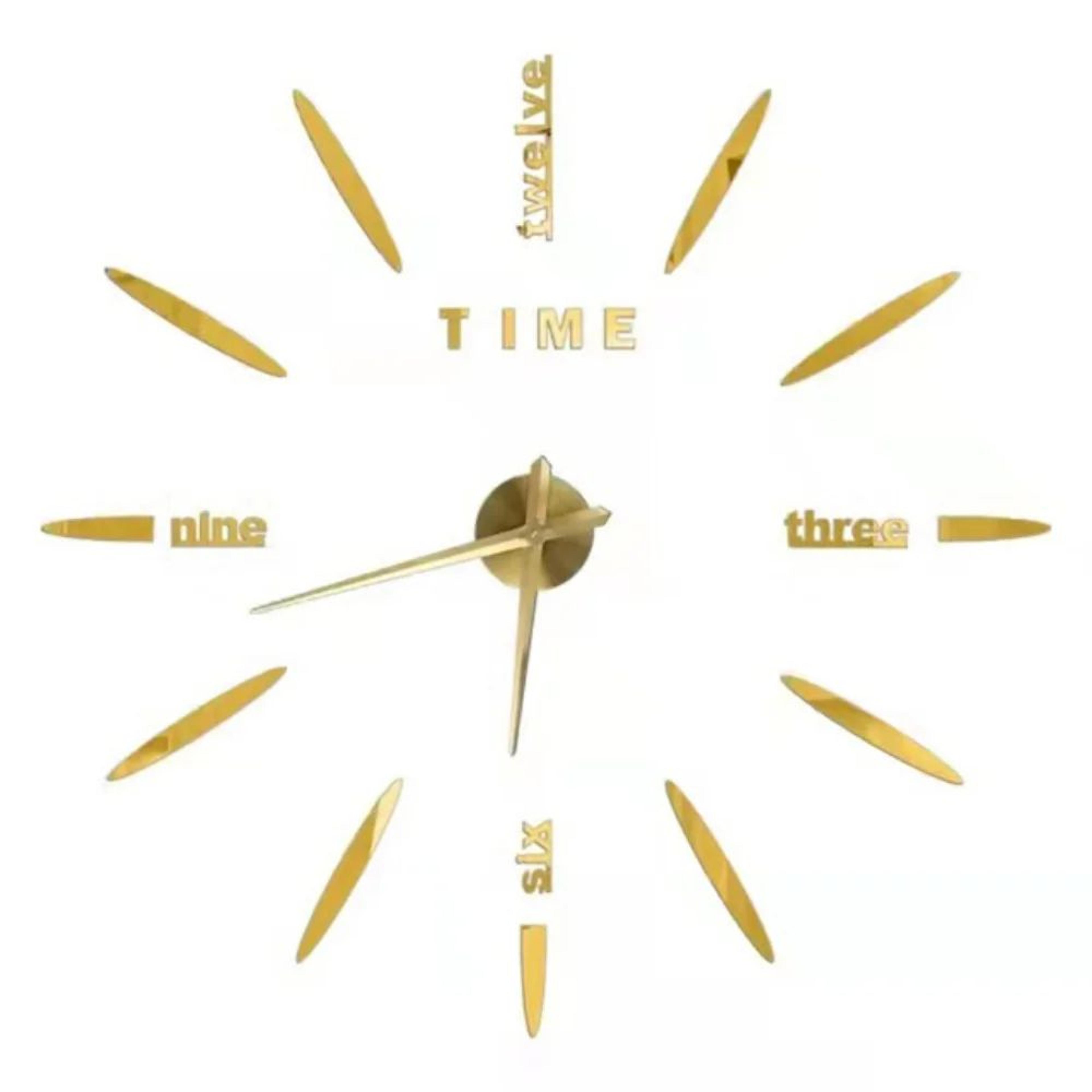 Modern 3D DIY Wall Clock  Large Acrylic Mirror Sticker Quartz Clock For Living Room Home Decor 23