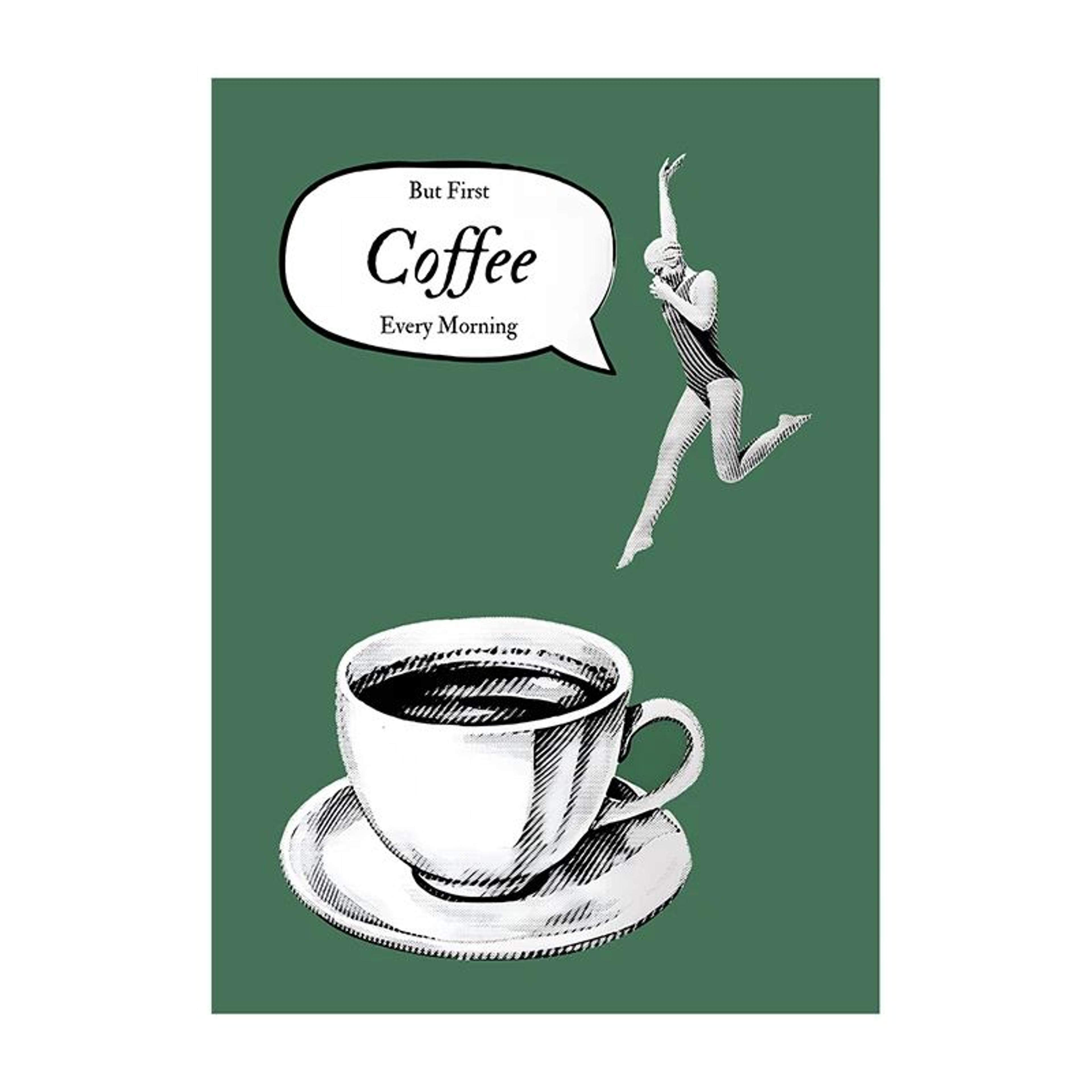 Coffee Diver Canvas Wall Art  Trendy Coffee Lover Poster For Kitchen  Home Gallery Decor 29