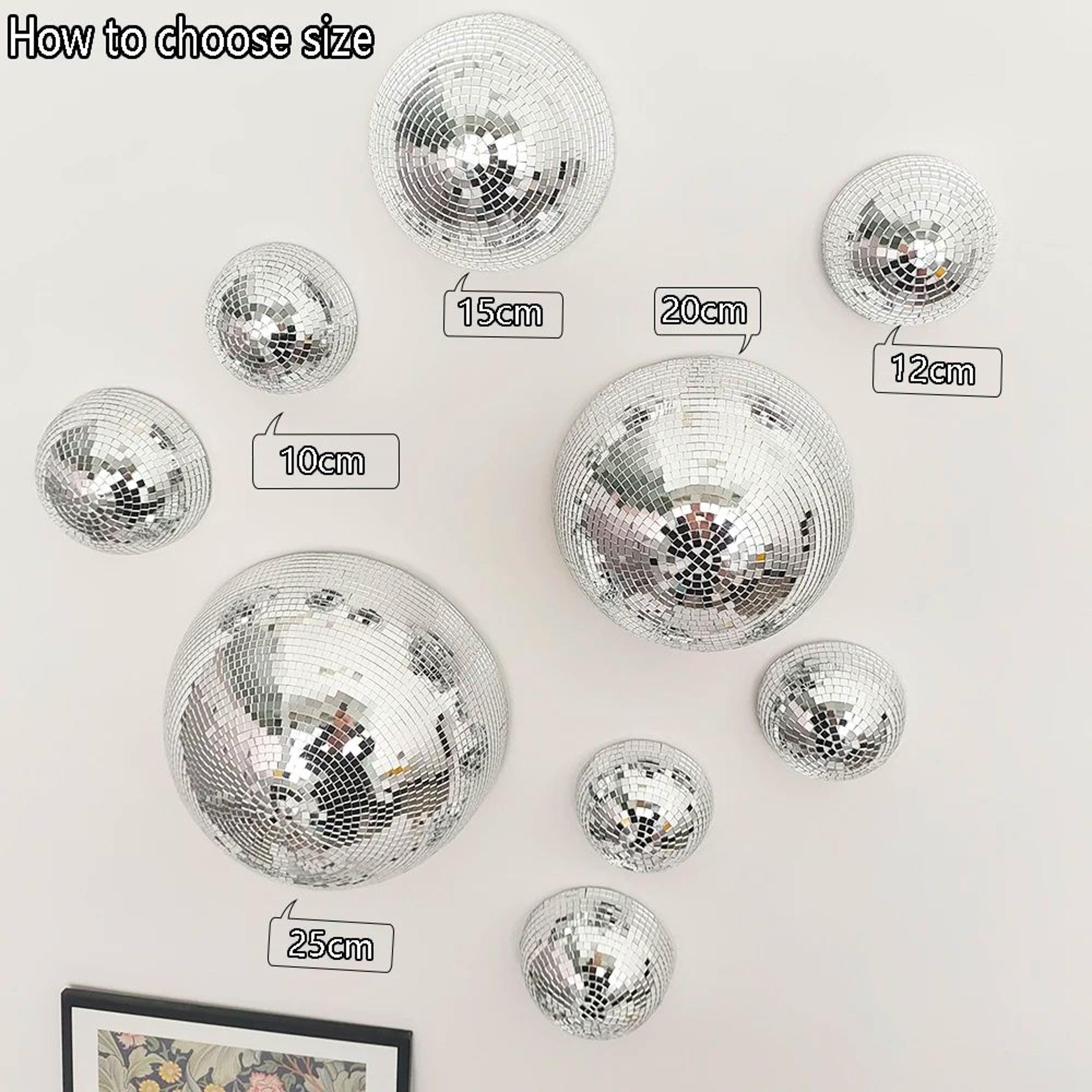 Wall Mounted Disco Ball Mirror Decor  Metallic Half Sphere Mirror Ball For Home Wedding  Party Wall 2