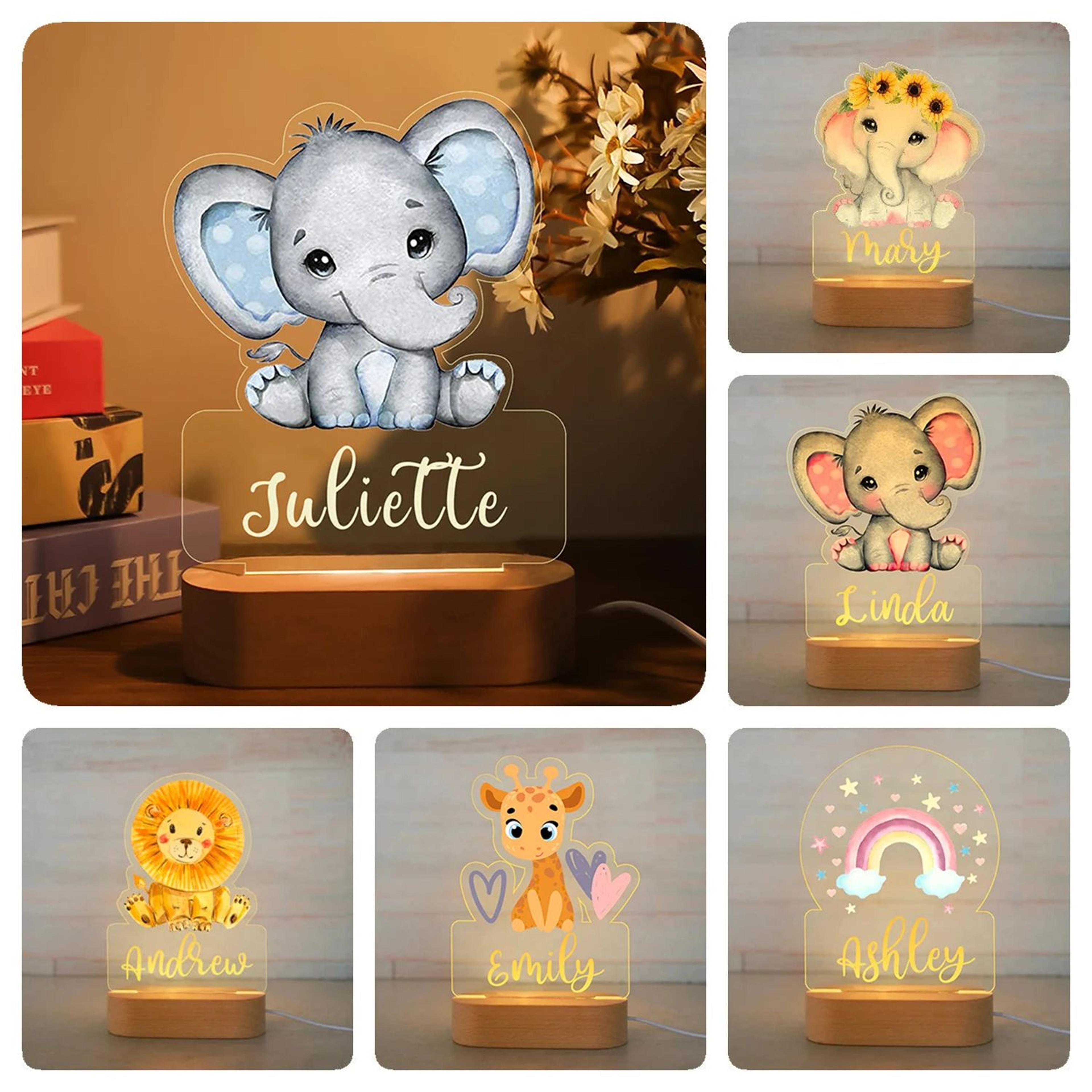 Personalized Animal LED Night Light  Custom Name Acrylic Lamp For Kids Bedroom  Baby Gift 4